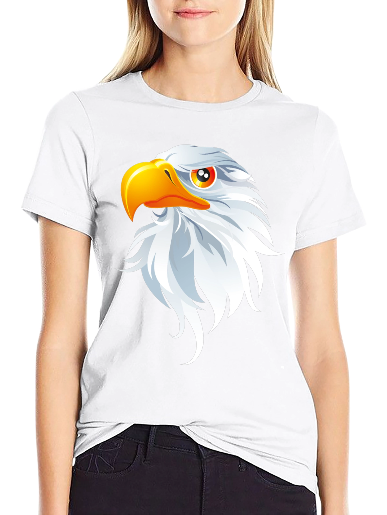 Black Eagle Graphic Black T-Shirt - Patriotic Design view 9