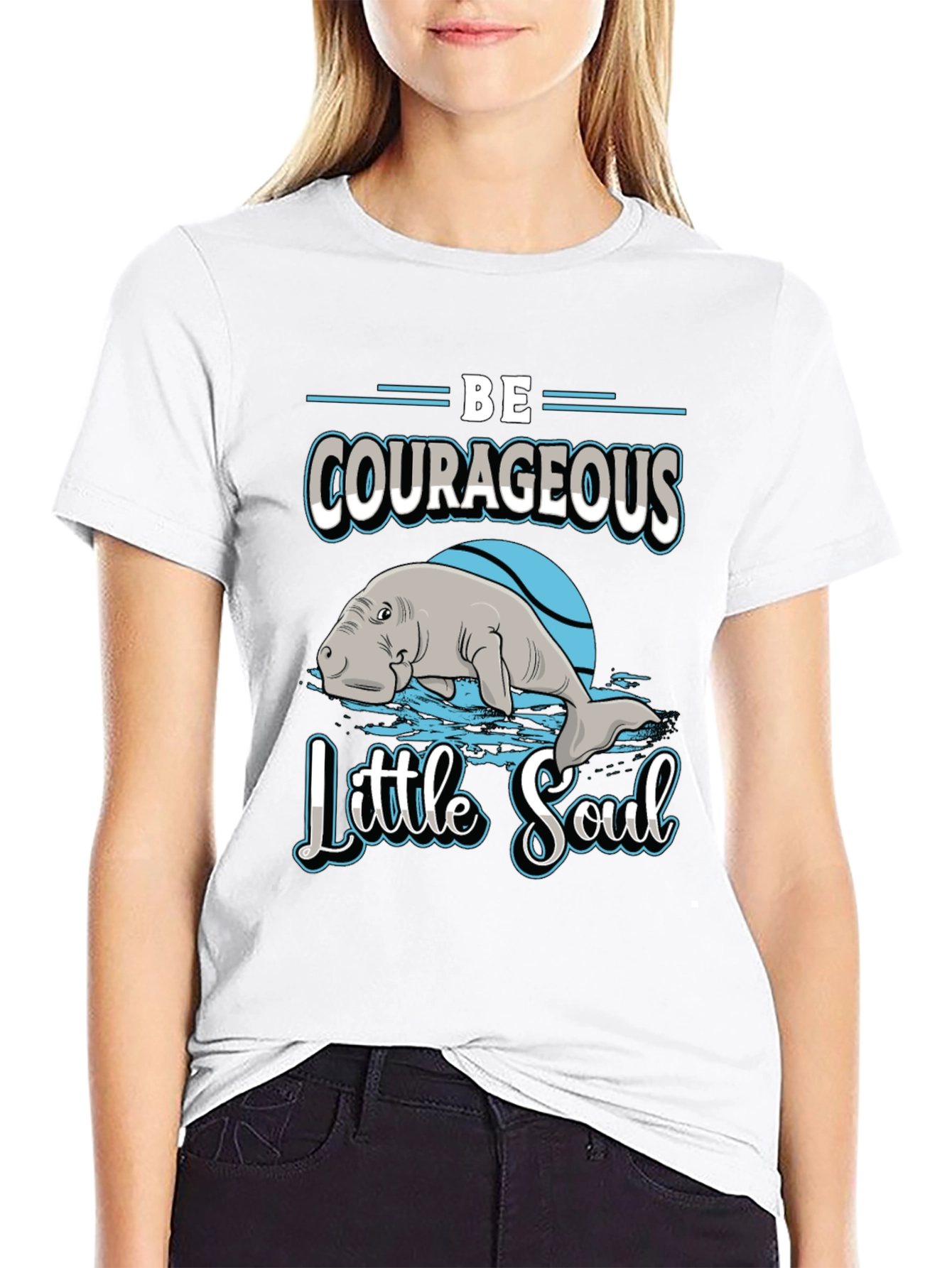 Black Be Courageous Little Soul T-Shirt view 9