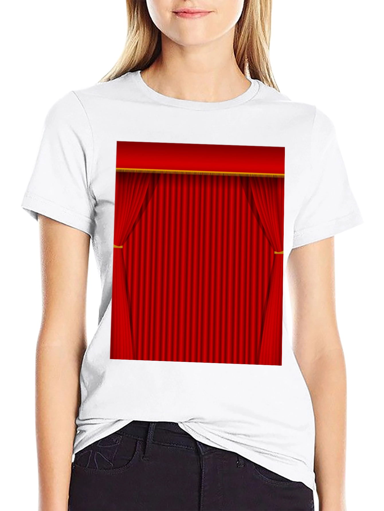 Black Theater Curtains Graphic Tee - Stage Ready Style view 9