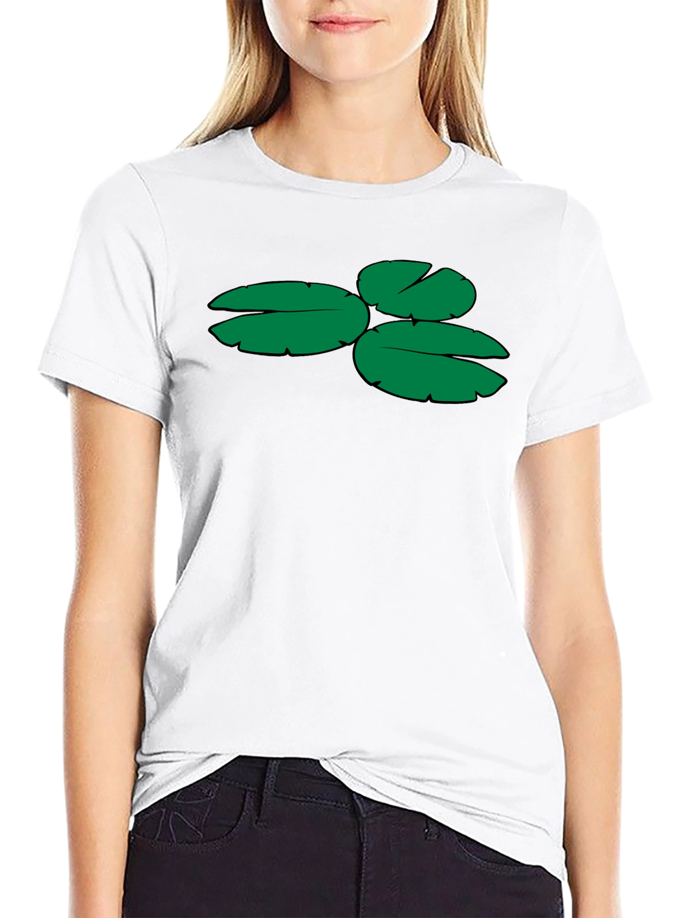 Black Lily Pad Graphic Tee - Soft Cotton Blend view 9