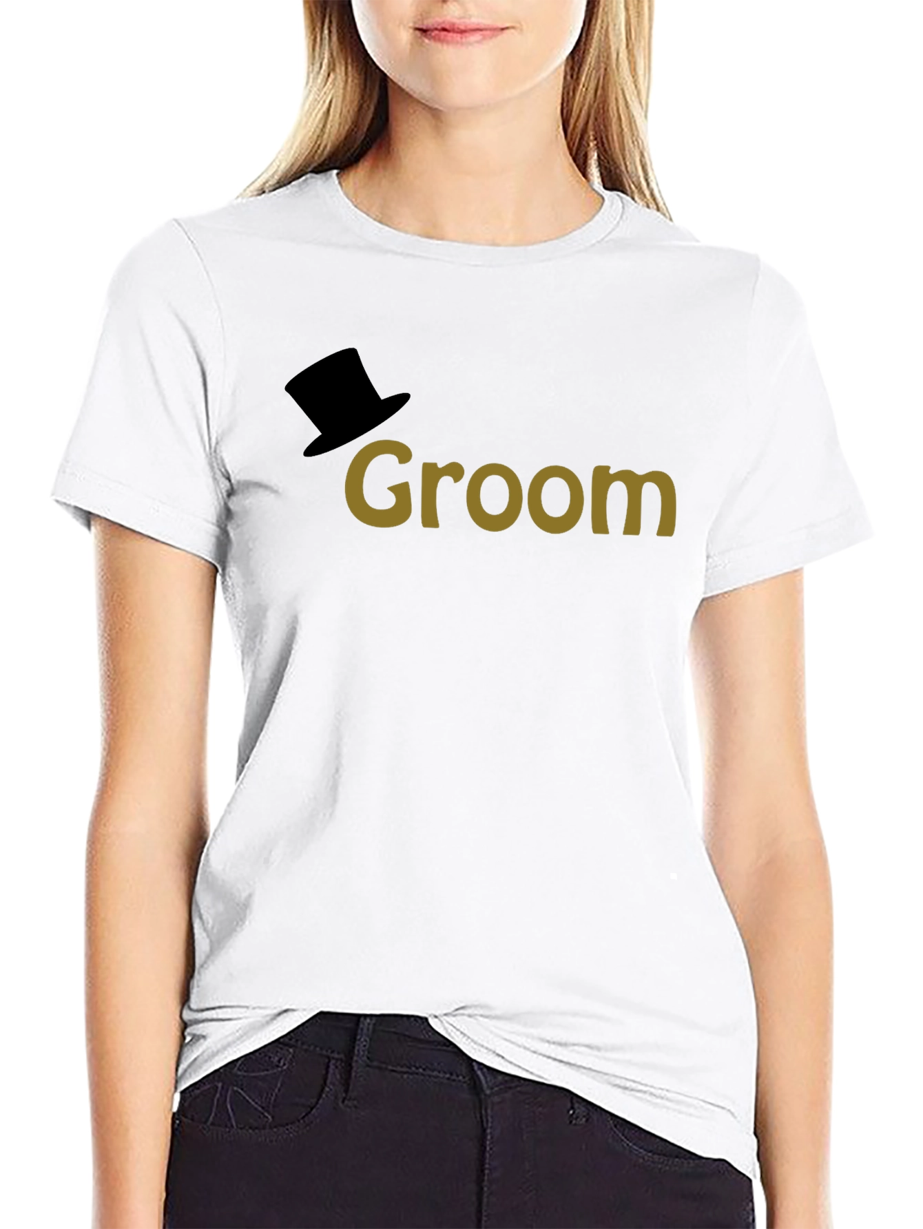 Black Groom Top Hat T-Shirt - Wedding Apparel view 9