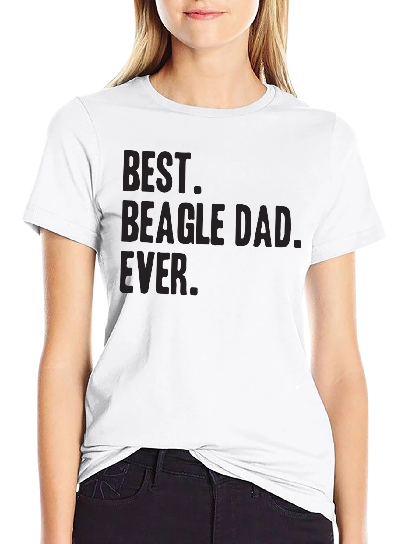 Black Best Beagle Dad Ever Graphic Tee - Men's Black T-Shirt view 9