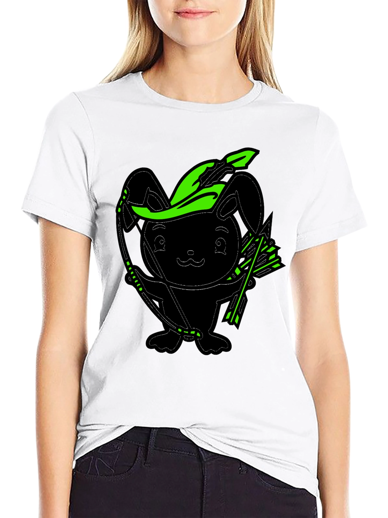 Bunny Archer Graphic Tee - Black - 9