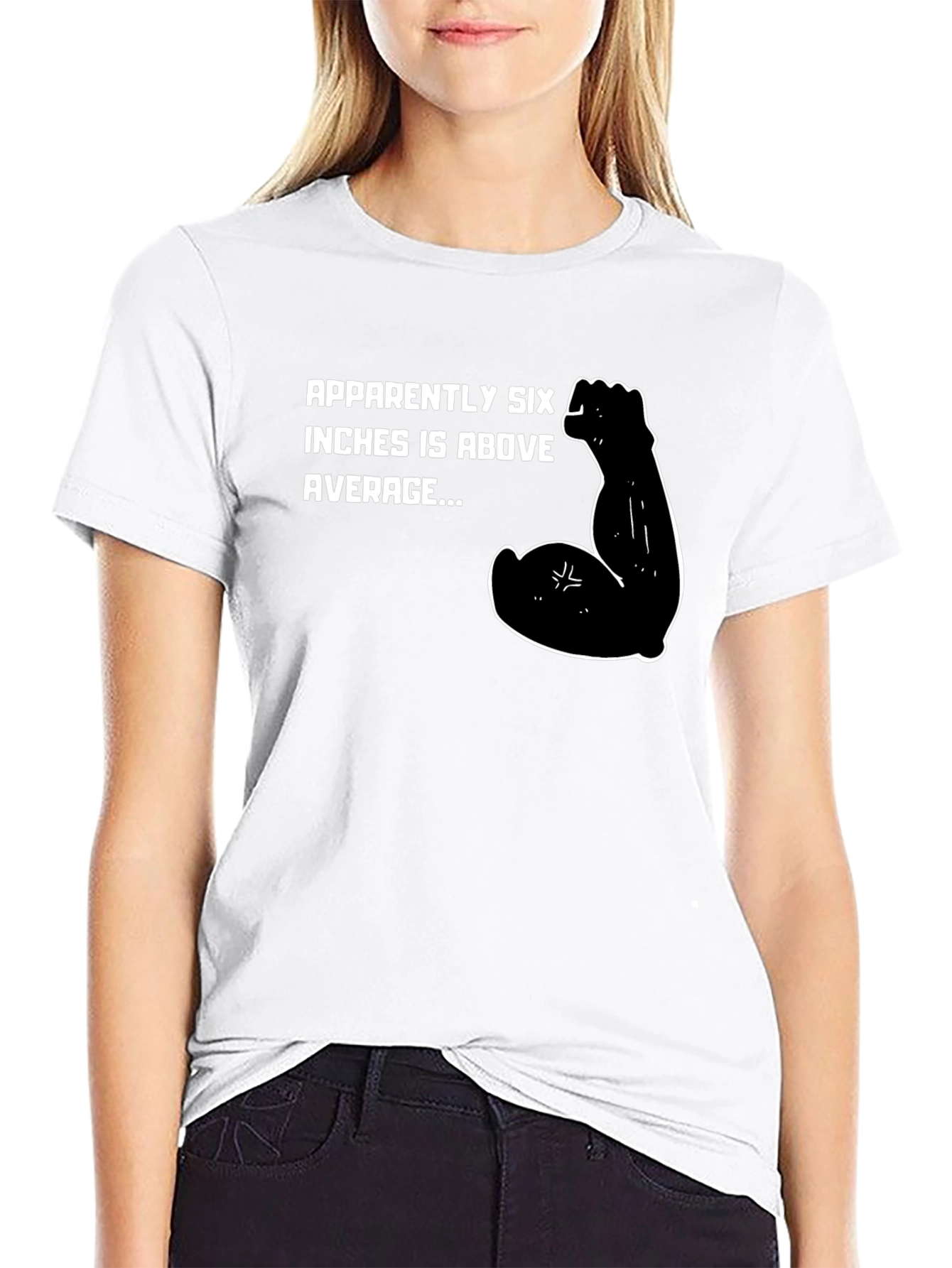 Black Six Inches Above Average Graphic T-Shirt view 9