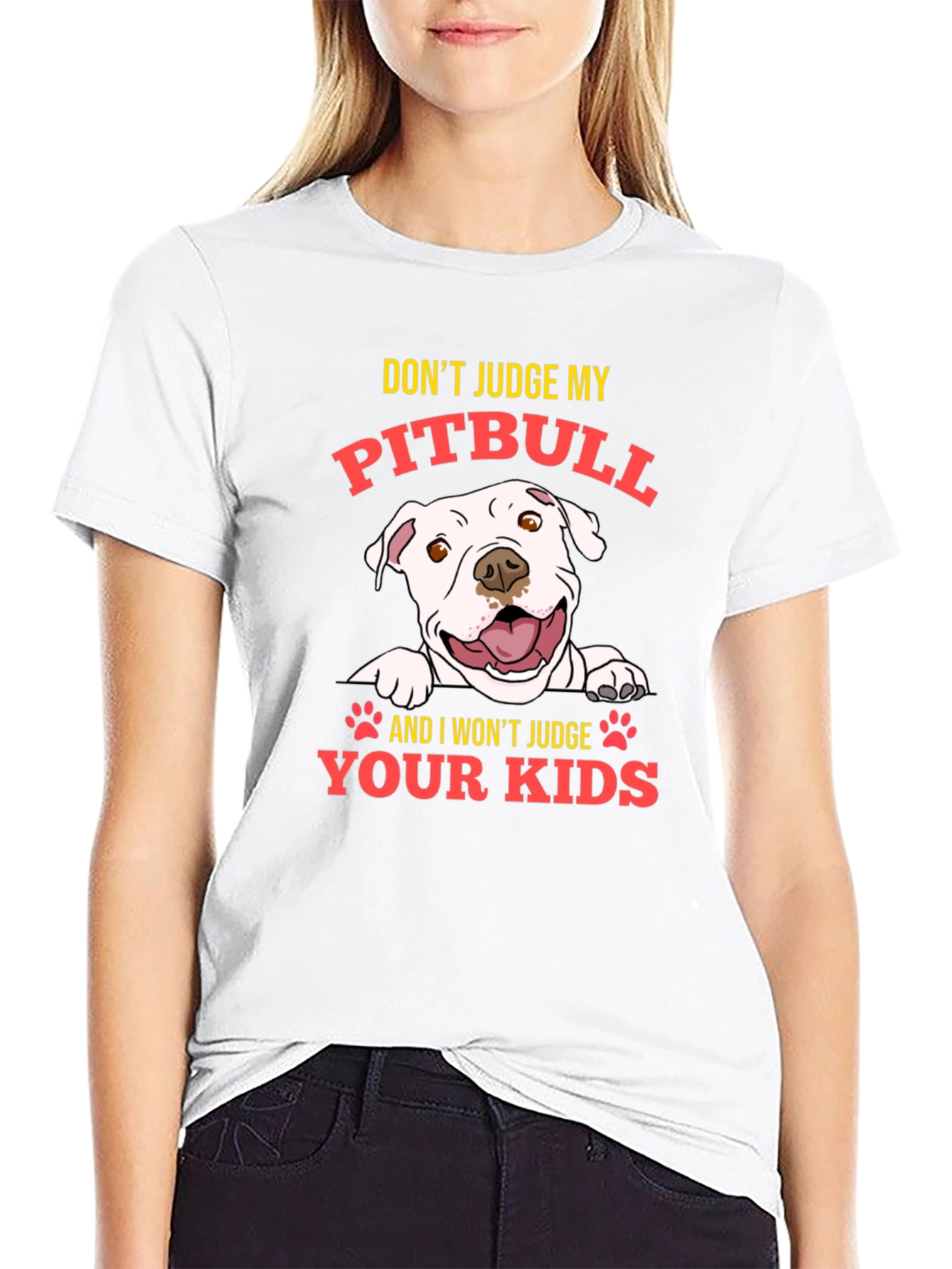 Black Pitbull Lover Graphic T-Shirt view 9