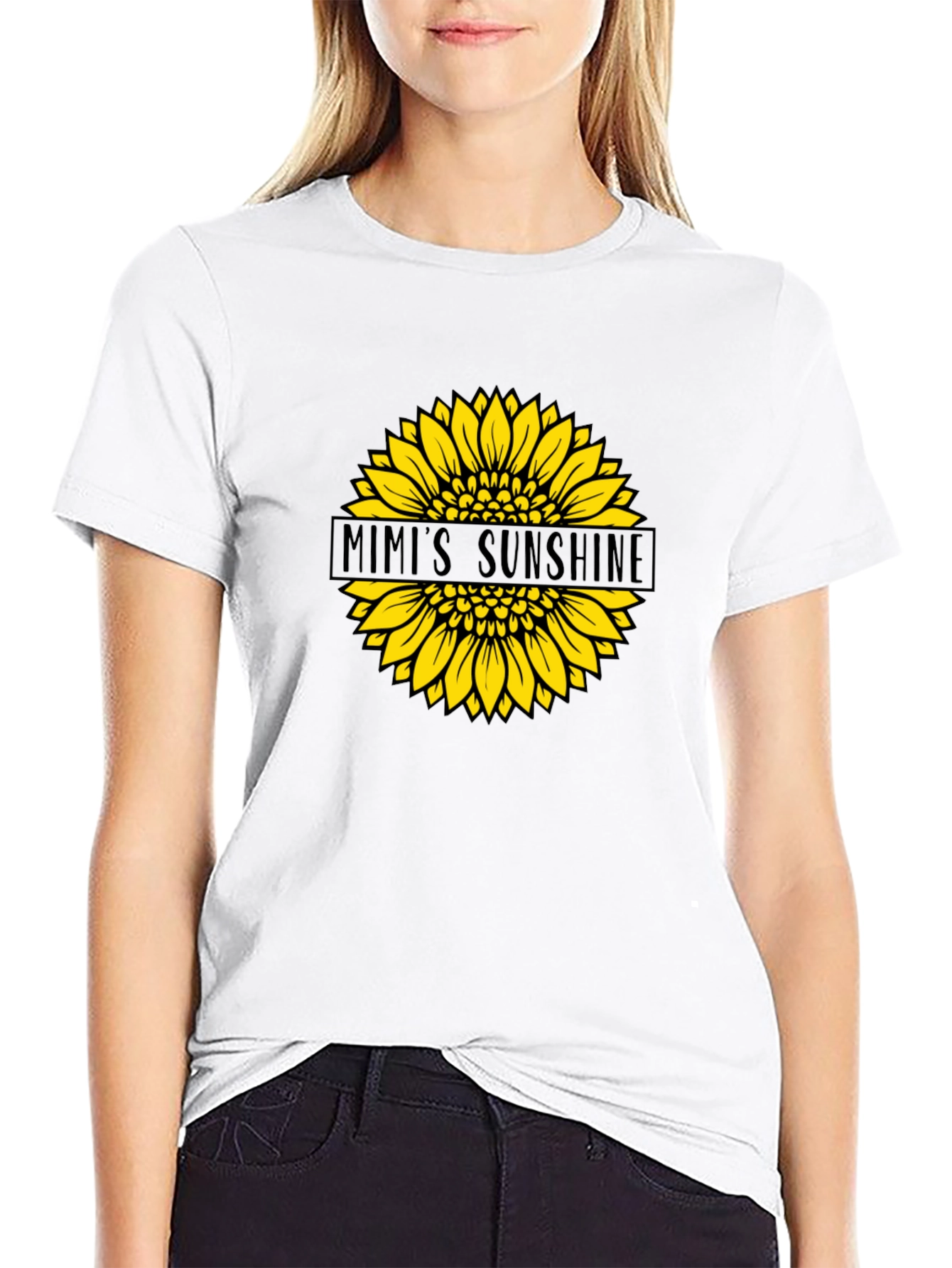 Black Mimi's Sunshine Sunflower Graphic Tee - Black view 9