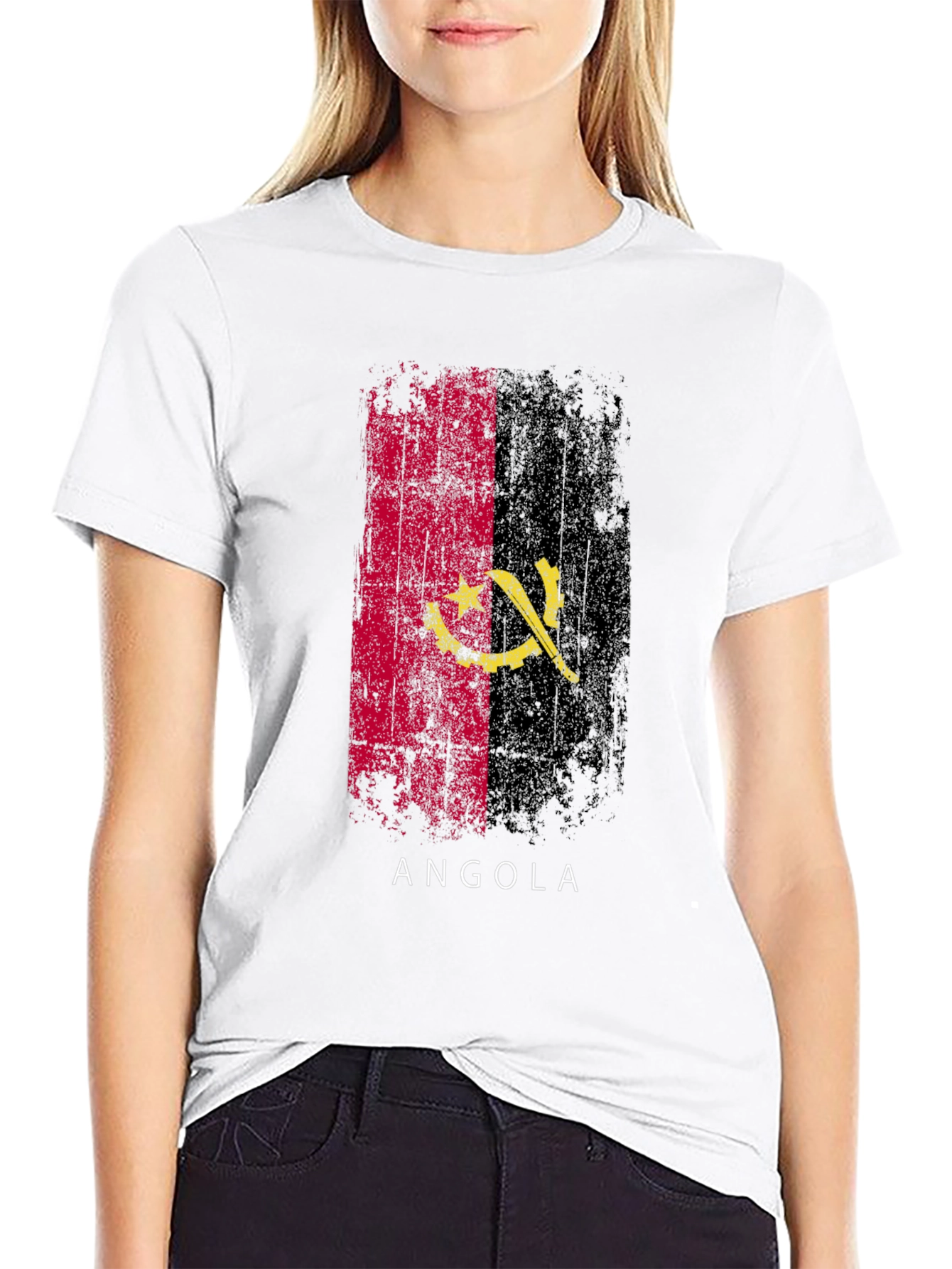 Angola Flag T-Shirt - Black Pride Tee - 9