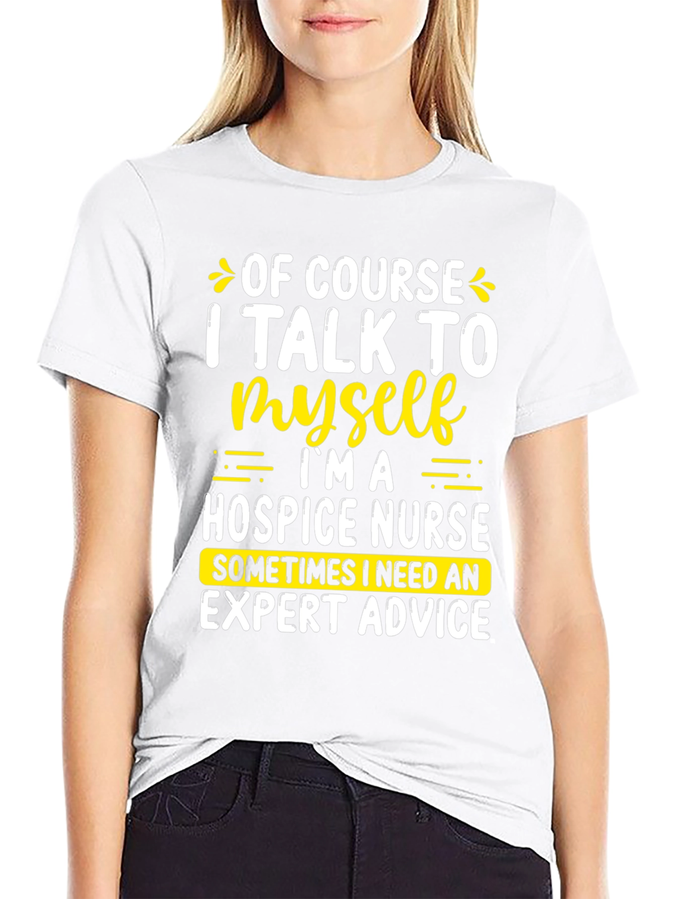 Black Hospice Nurse Expert Advice T-Shirt view 9