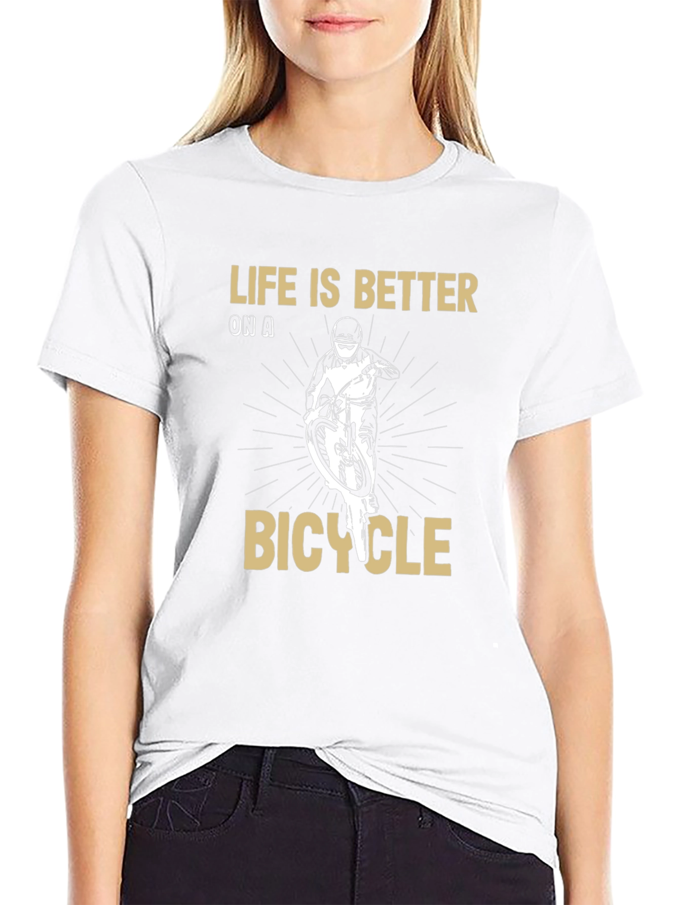 Black Life is Better on a Bicycle T-Shirt view 9