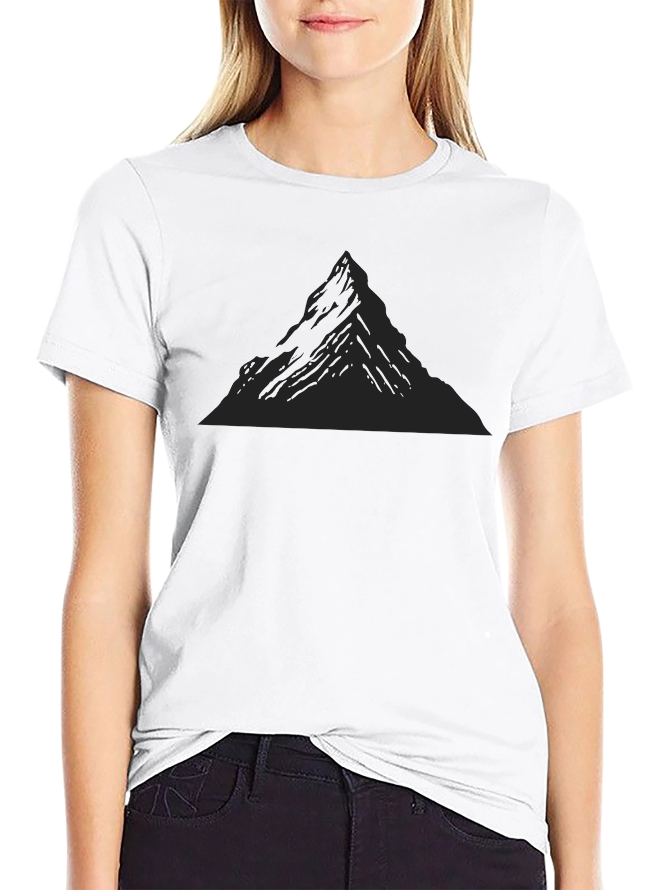 Black Mountain Peak Graphic T-Shirt - Soft Cotton Blend view 9
