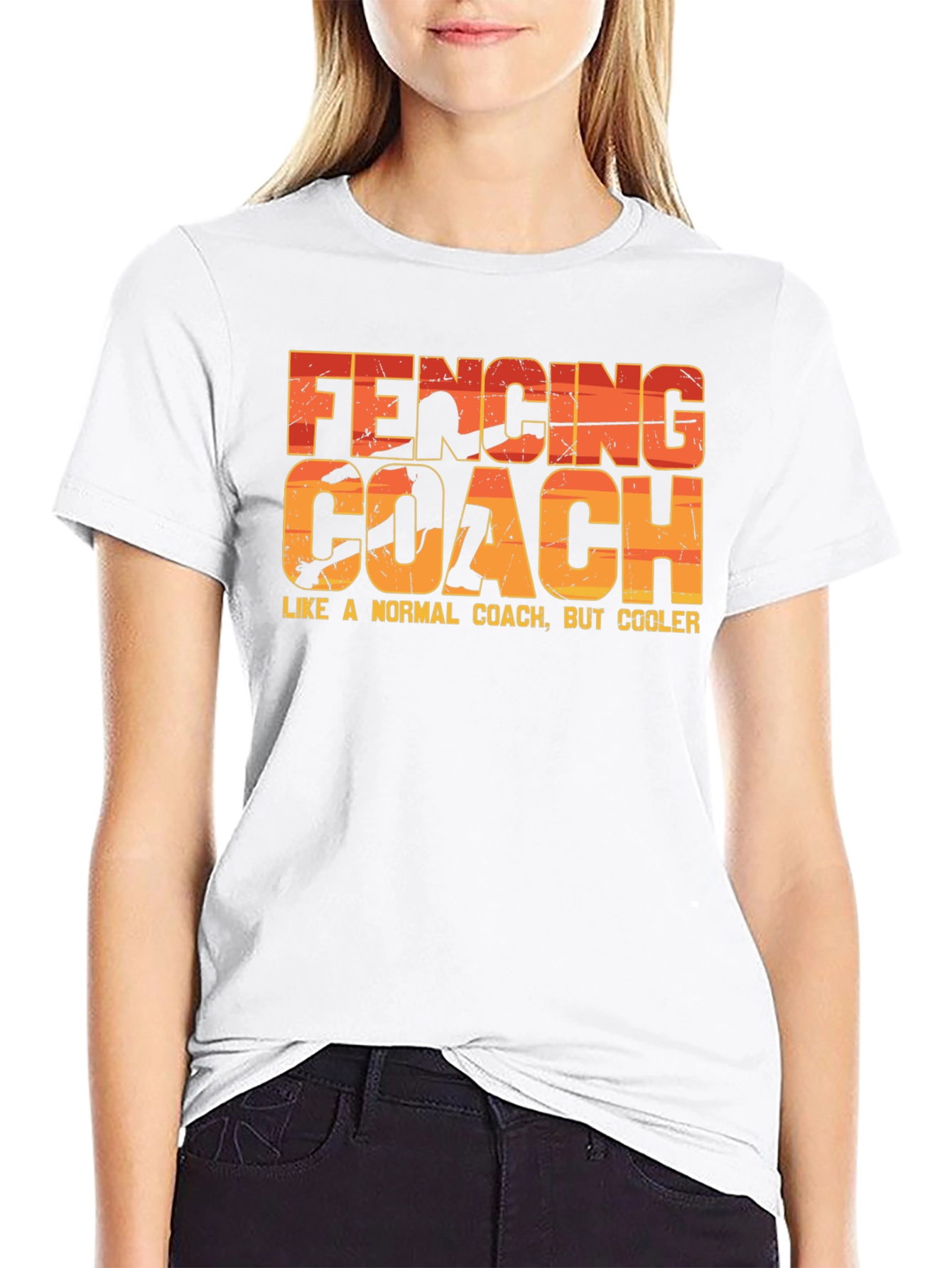 Black Fencing Coach T-Shirt - Like a Normal Coach But Cooler! view 9