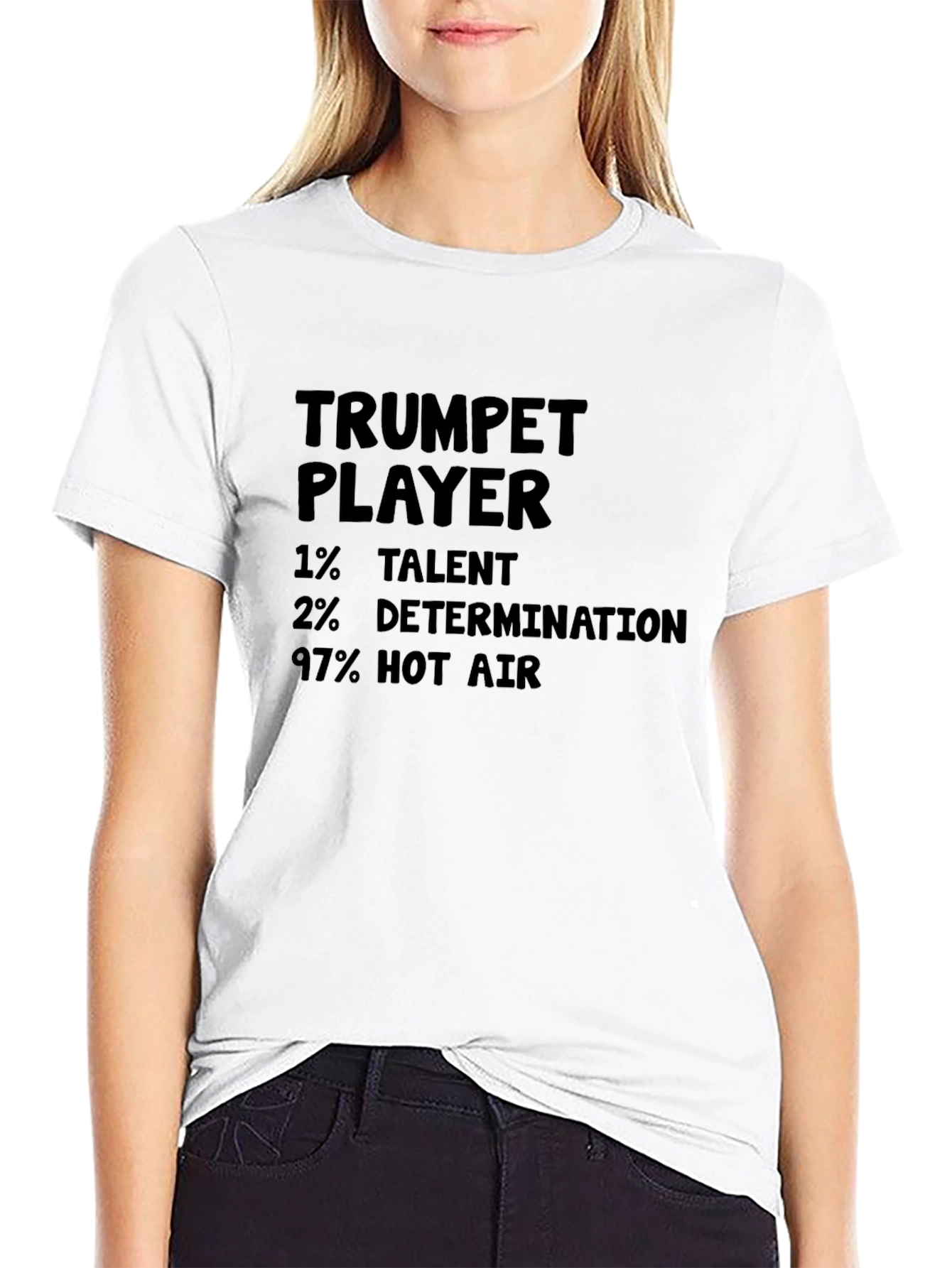 Black Trumpet Player Humor Graphic Tee view 9