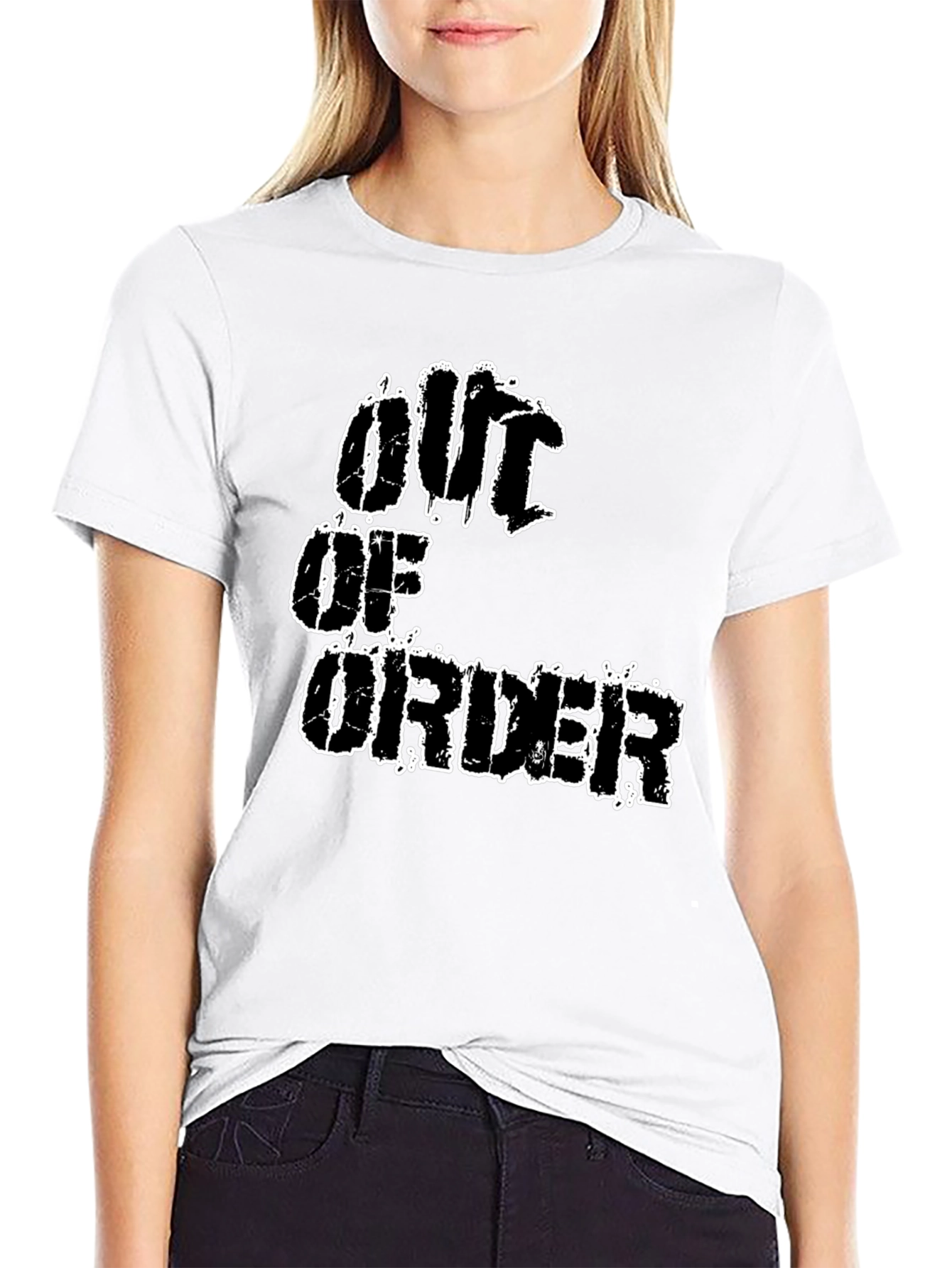 Black Out Of Order Graphic T-Shirt - Black view 9