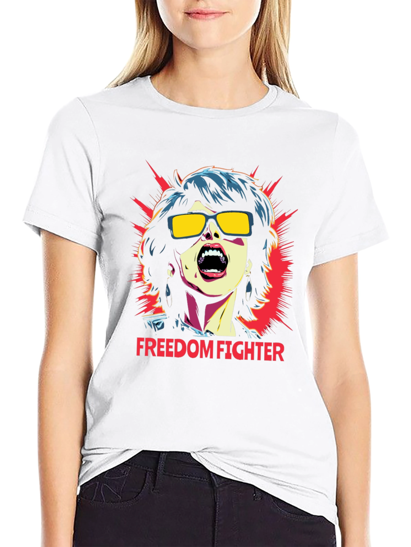Black Freedom Fighter Graphic T-Shirt - Bold Statement Tee view 9