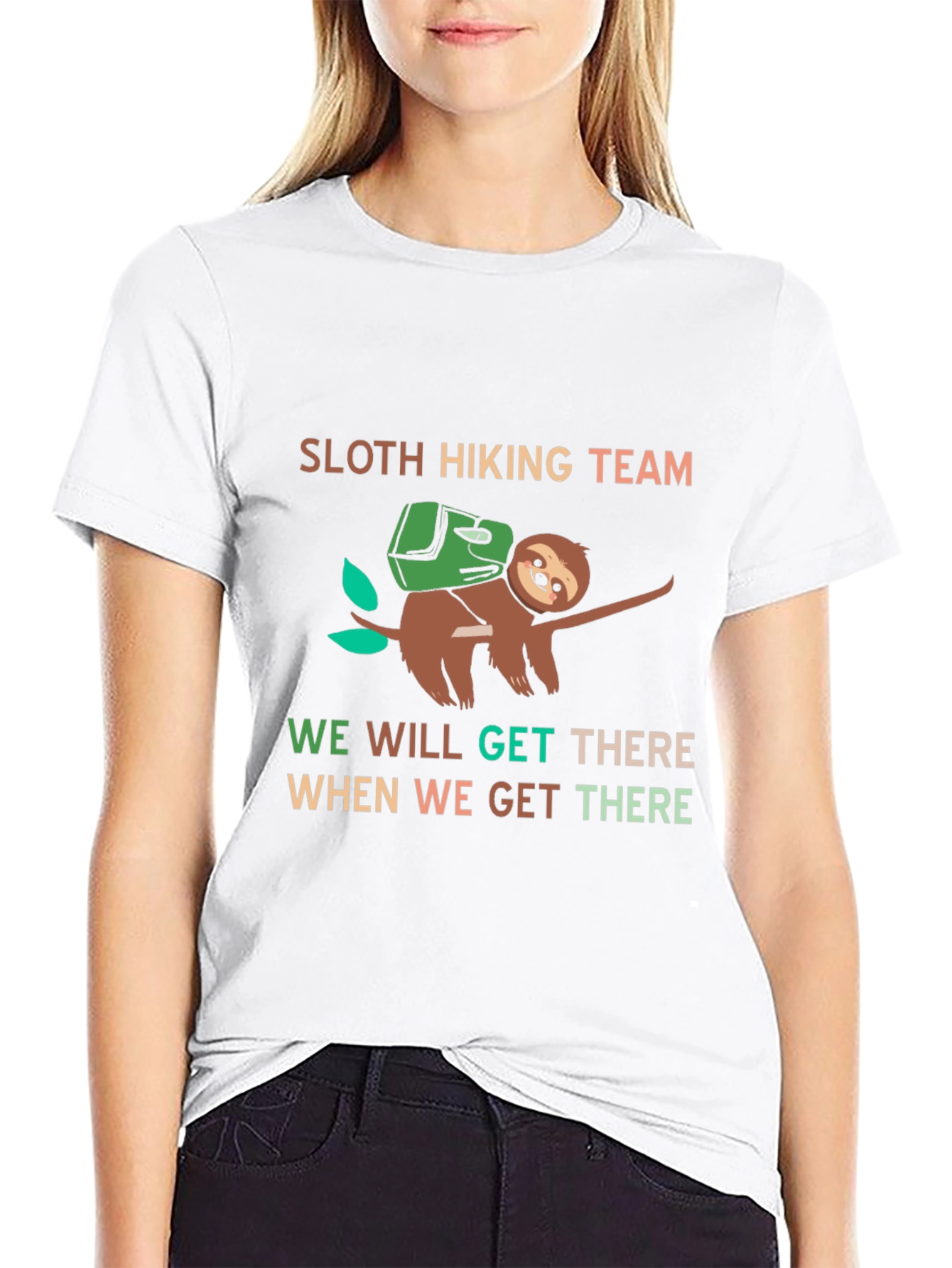 Black Sloth Hiking Team T-Shirt - Funny Adventure Tee view 9