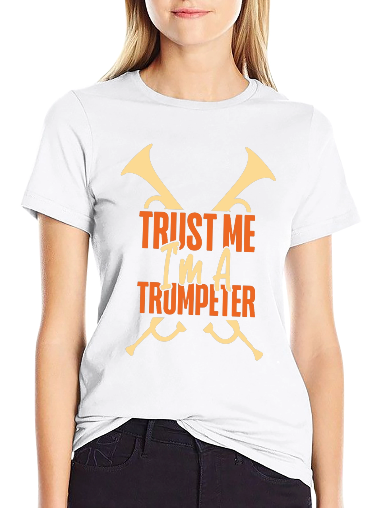Black Trust Me I'm A Trumpeter Graphic T-Shirt view 9