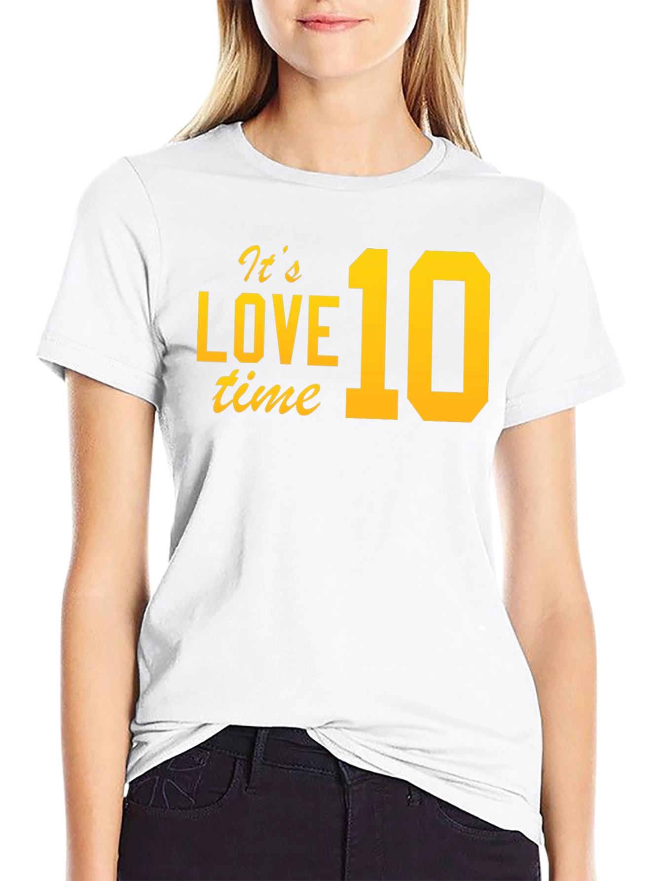 Black It's Love 10 Time Black T-Shirt view 9