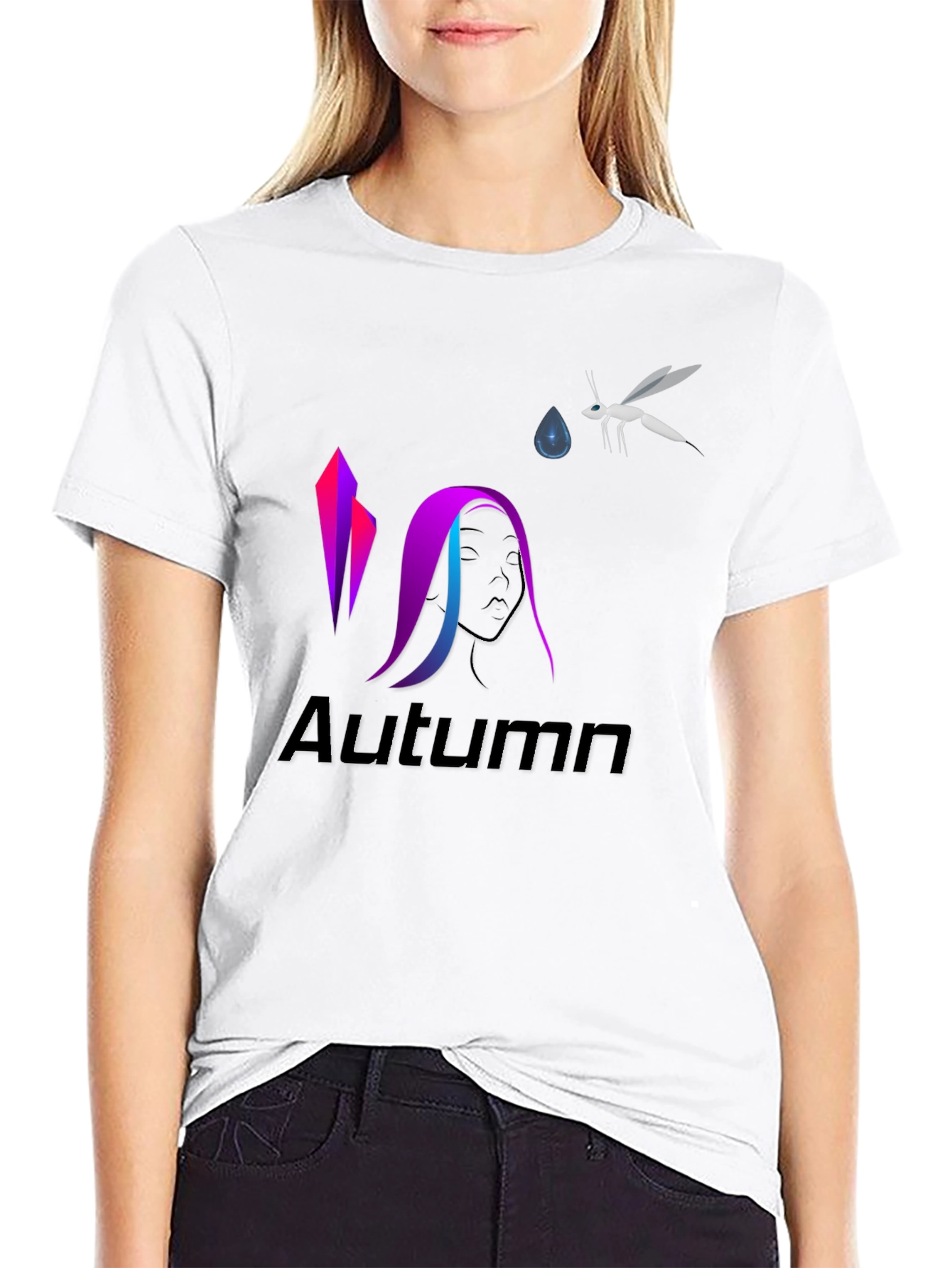 Black Autumn Graphic Tee - Stylish Casual Wear view 9