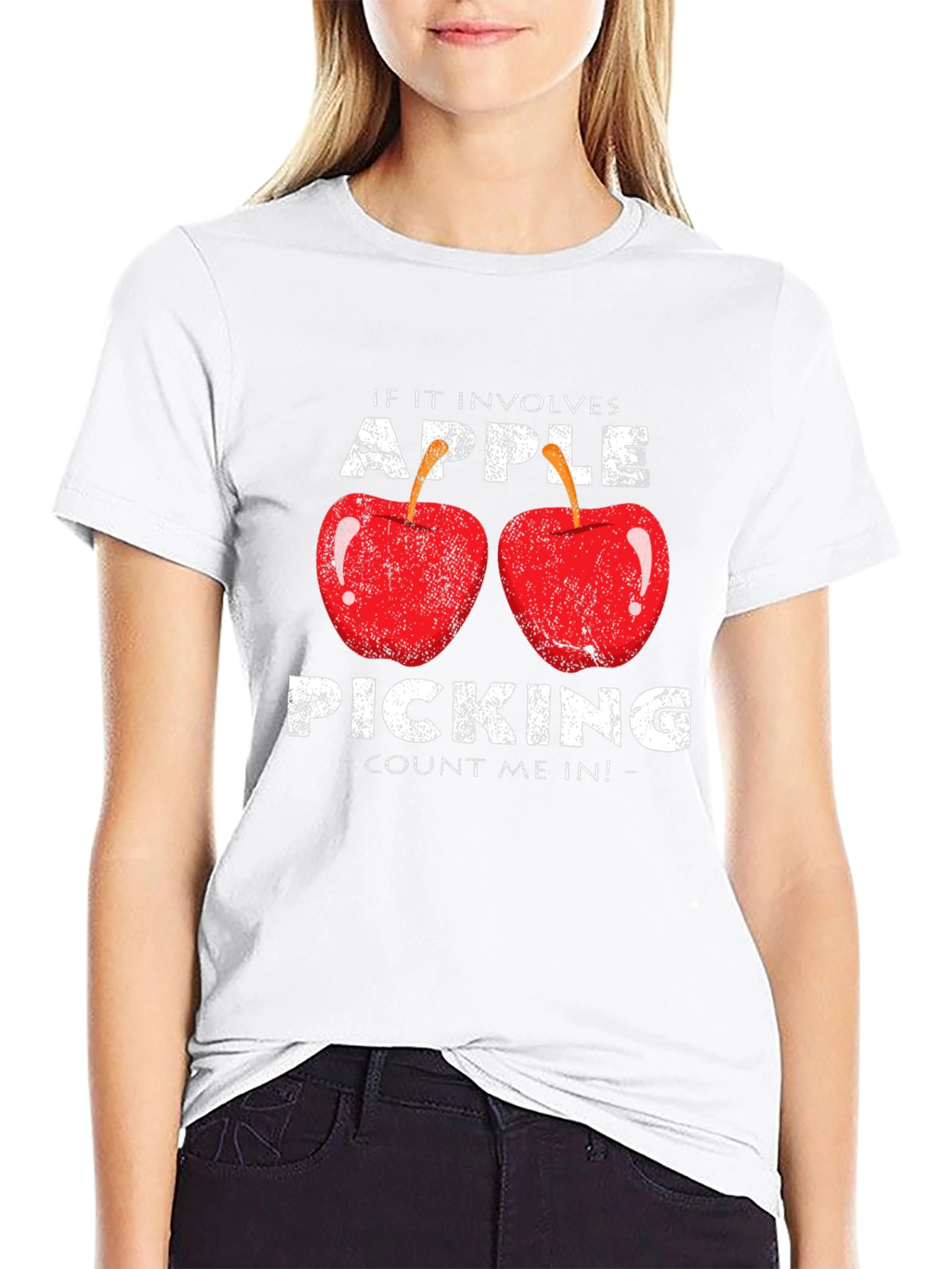 Black Apple Picking Graphic T-Shirt - Count Me In view 9