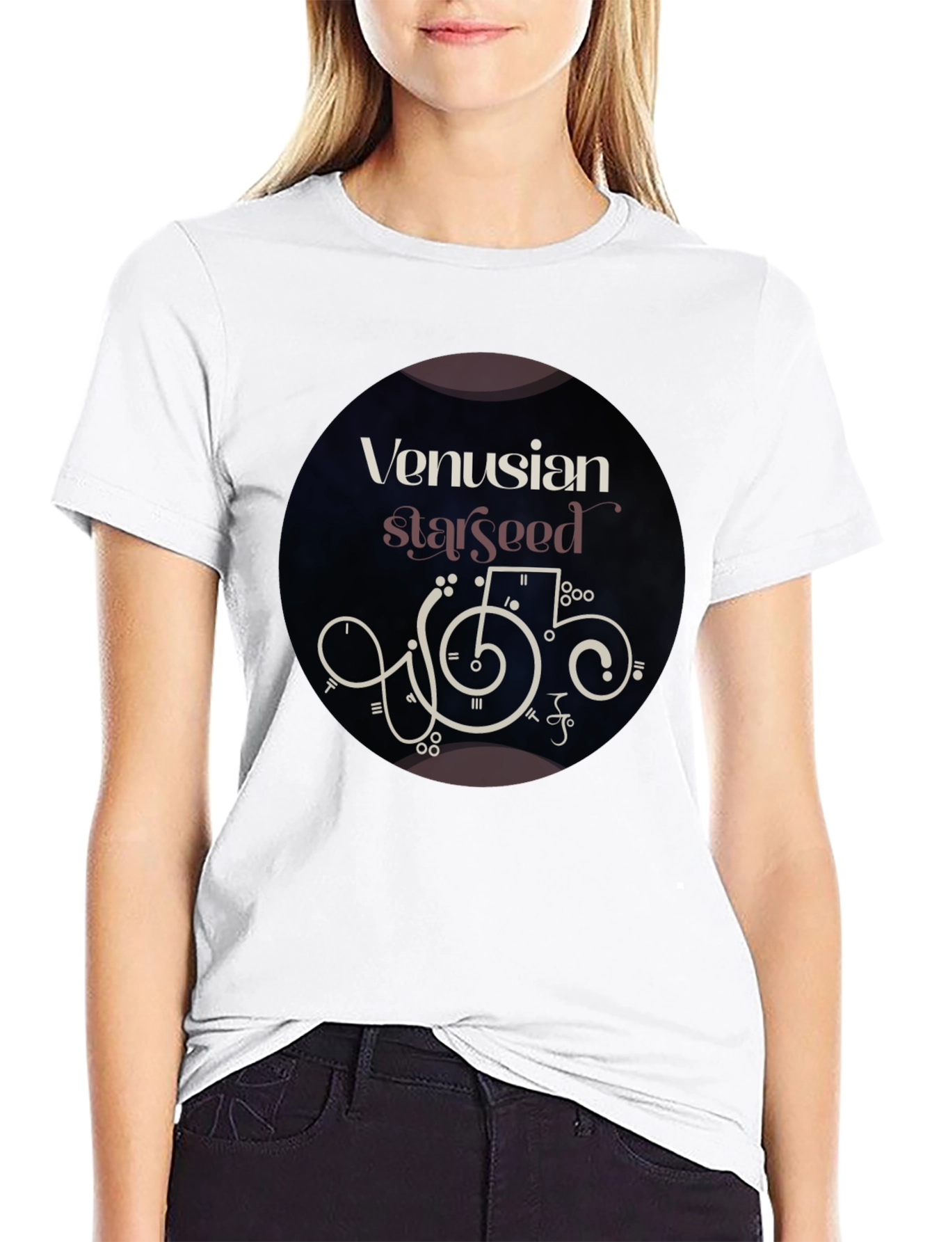 Black Venusian Starseed Graphic Tee - Black view 9