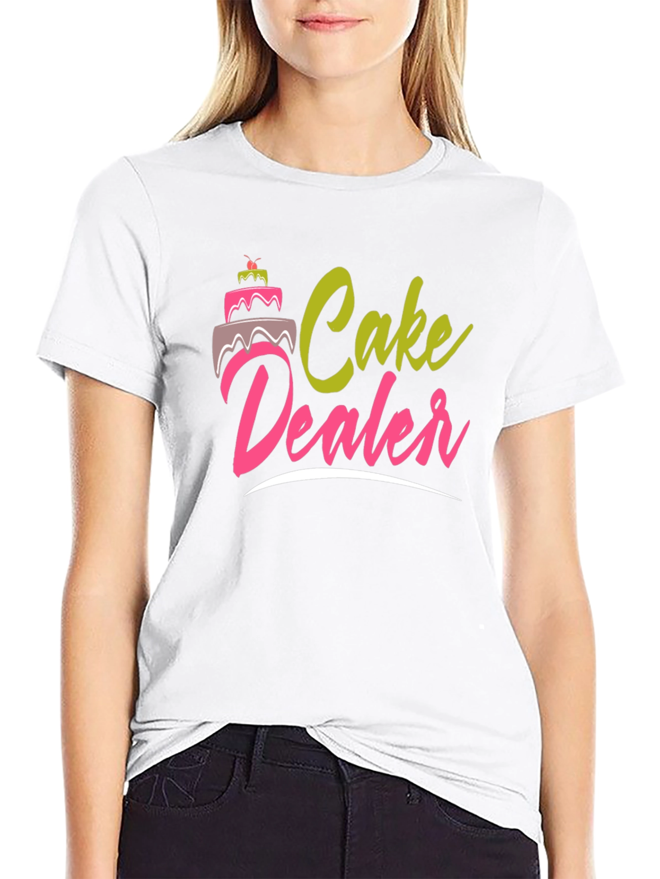 Black Cake Dealer Graphic T-Shirt - Funny Baker Tee view 9