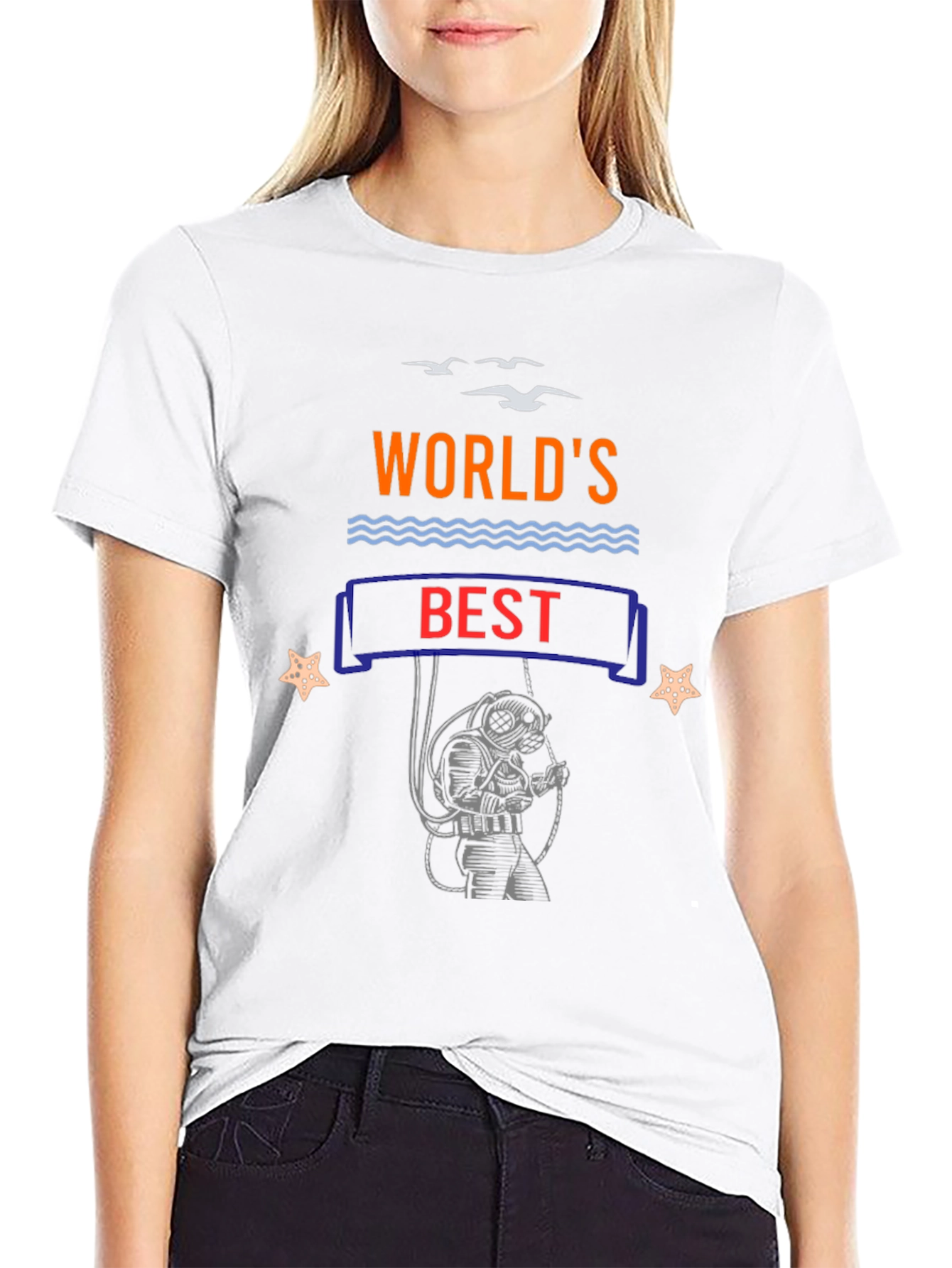 Black World's Best Diver Black T-Shirt view 9