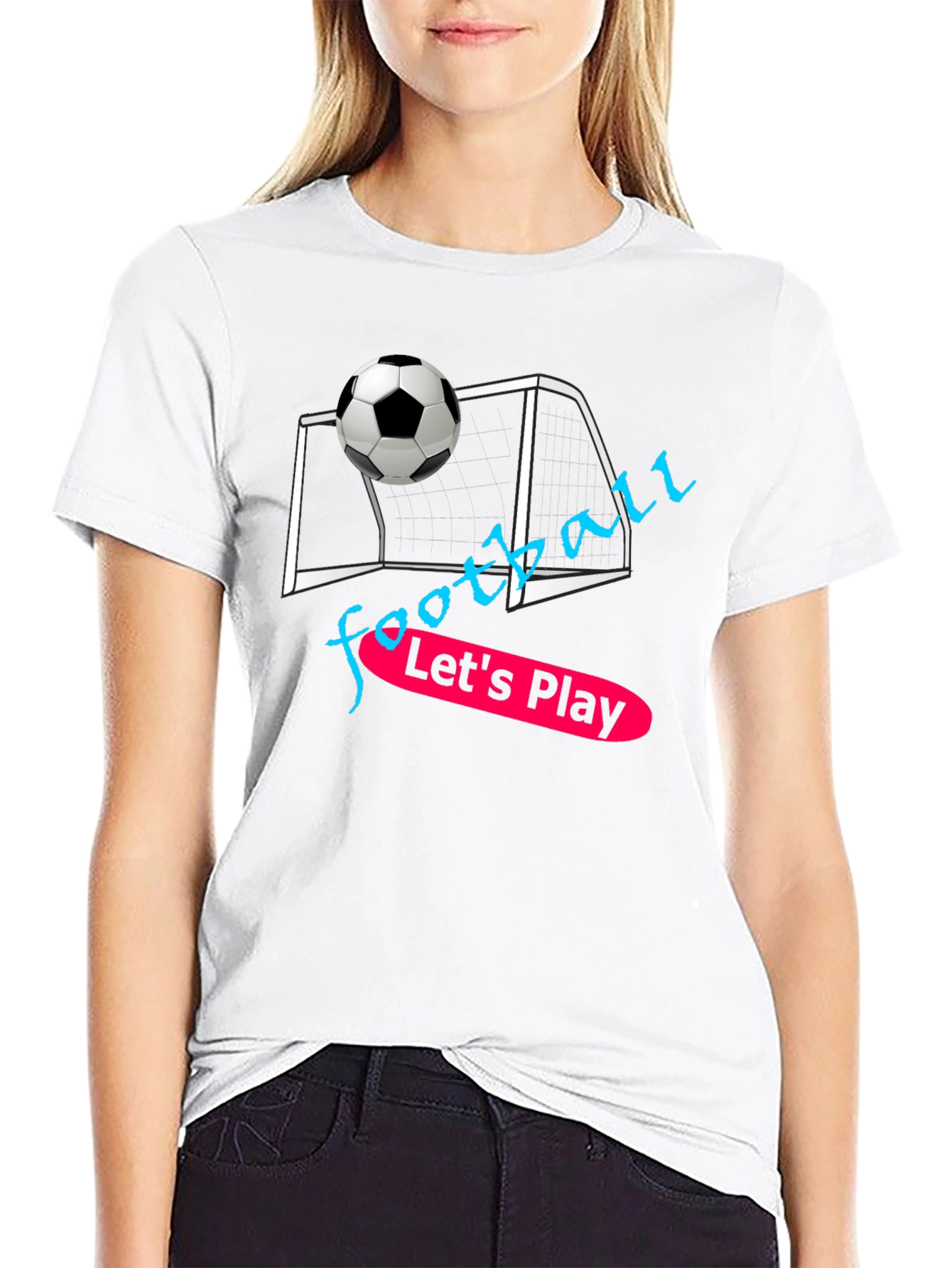 Black Football Graphic T-Shirt - Let's Play! view 9