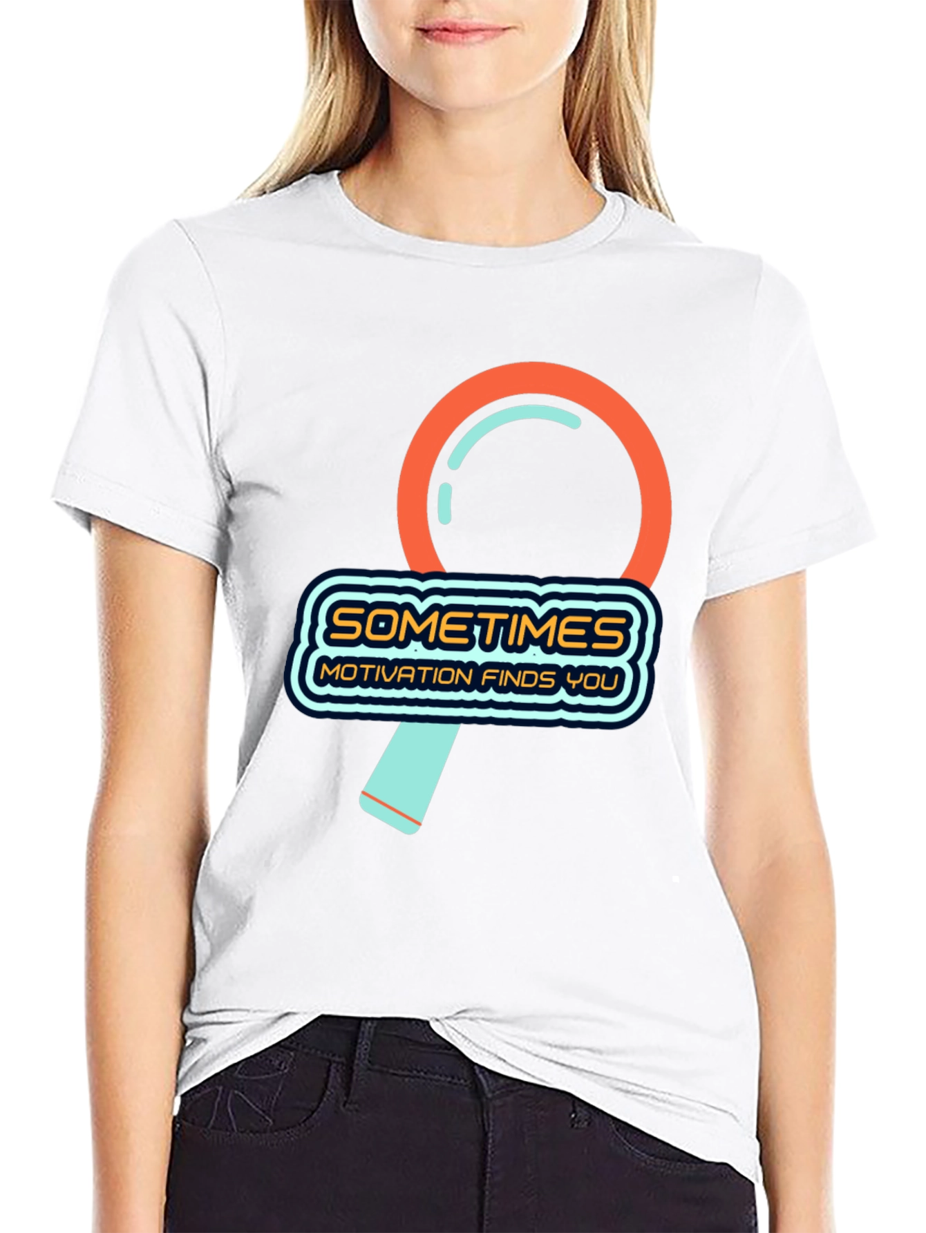 Black Motivation Finds You Graphic T-Shirt view 9