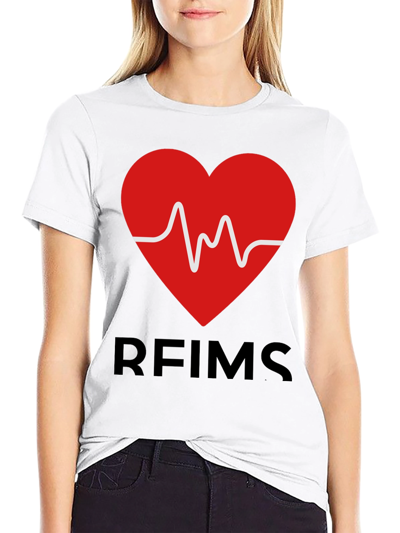 Black RFIMS Heartbeat Graphic Tee - Stylish Casual Wear view 9
