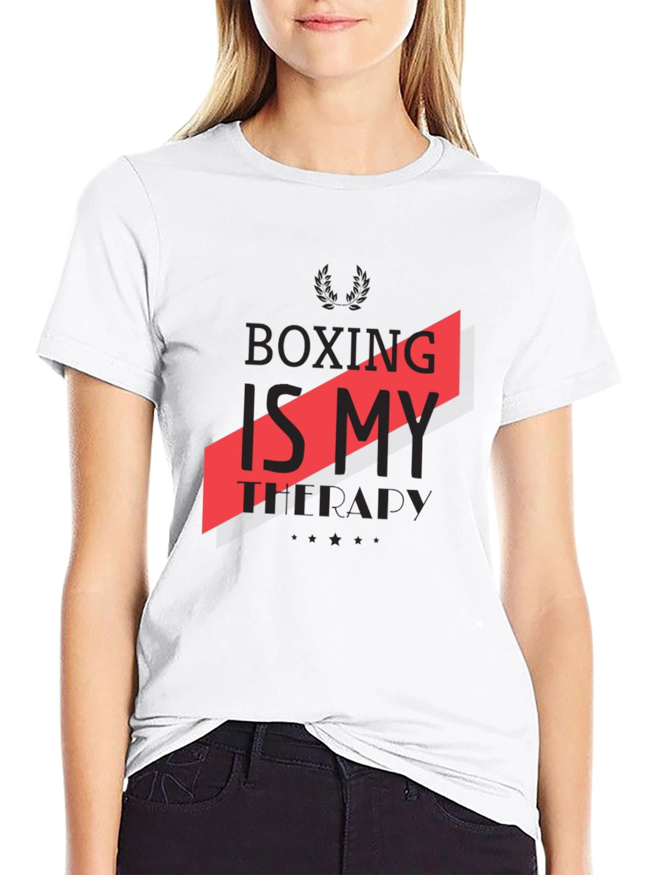 Black Boxing Is My Therapy Graphic Tee view 9