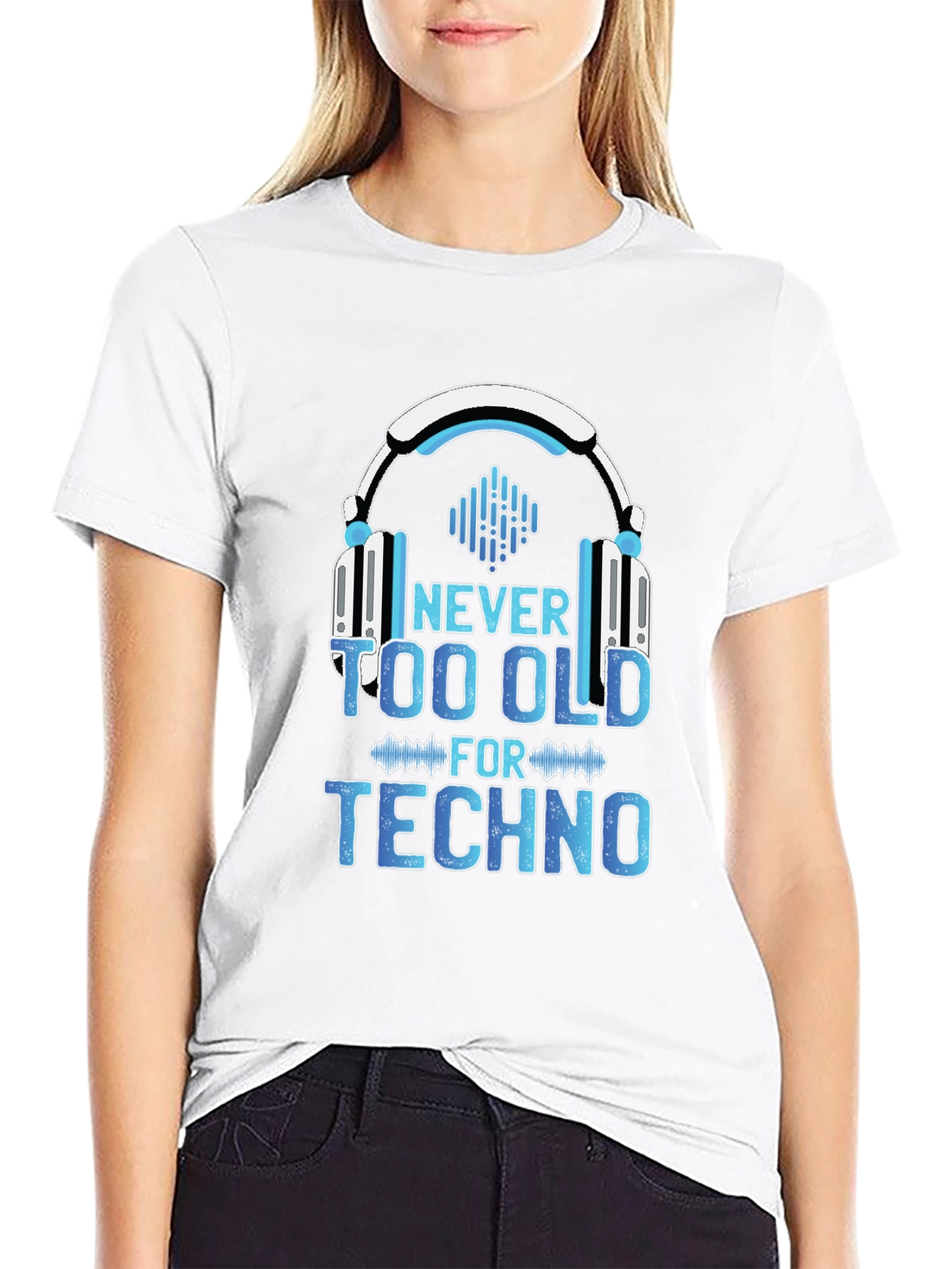 Black Never Too Old for Techno T-Shirt view 9