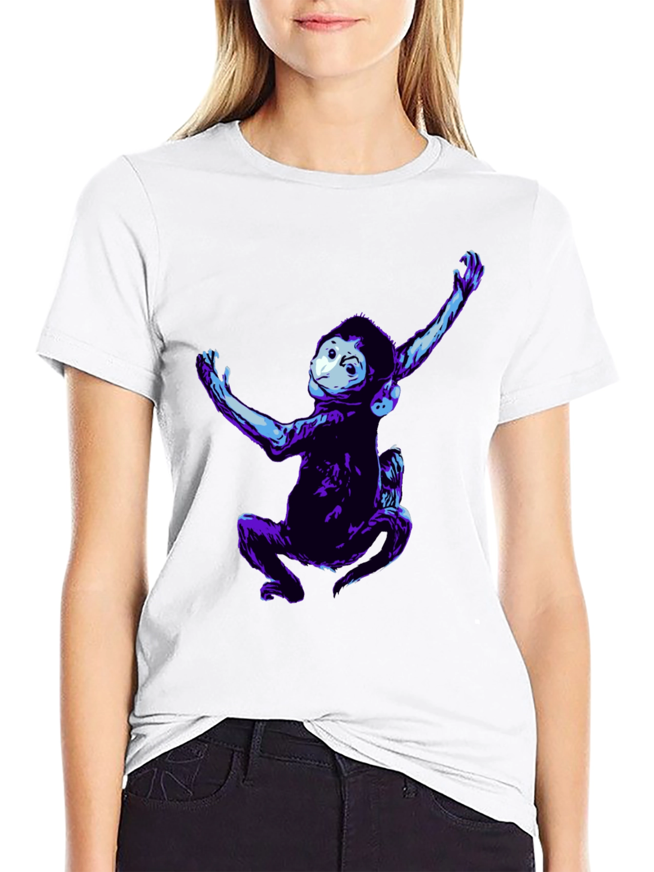 Black Monkey Graphic T-Shirt - Unique & Fun view 9