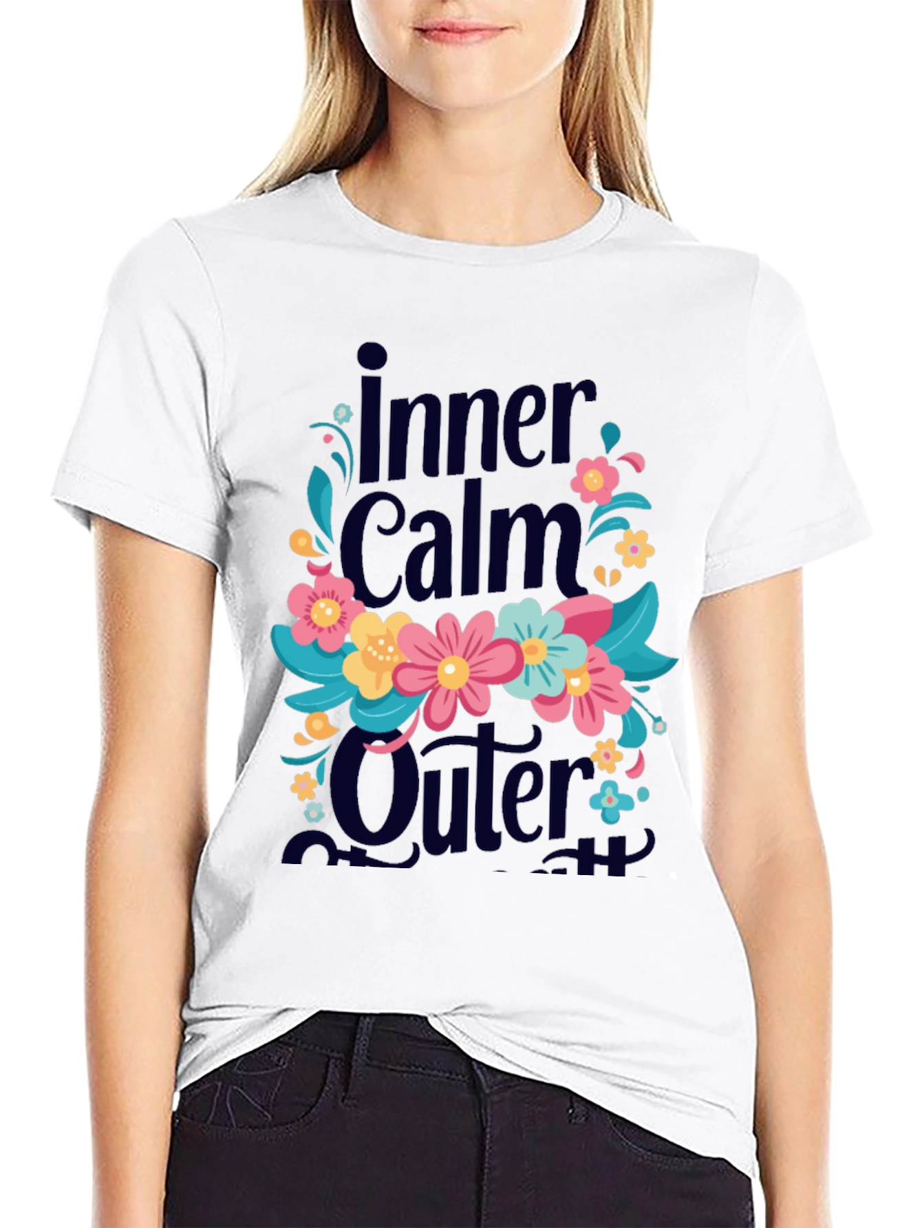 Black Inner Calm Outer T-Shirt view 9