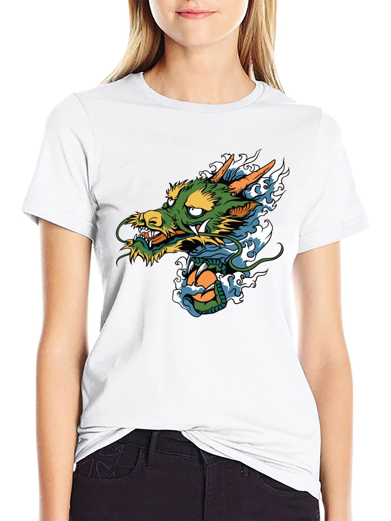 Black Dragon Graphic Black T-Shirt view 9