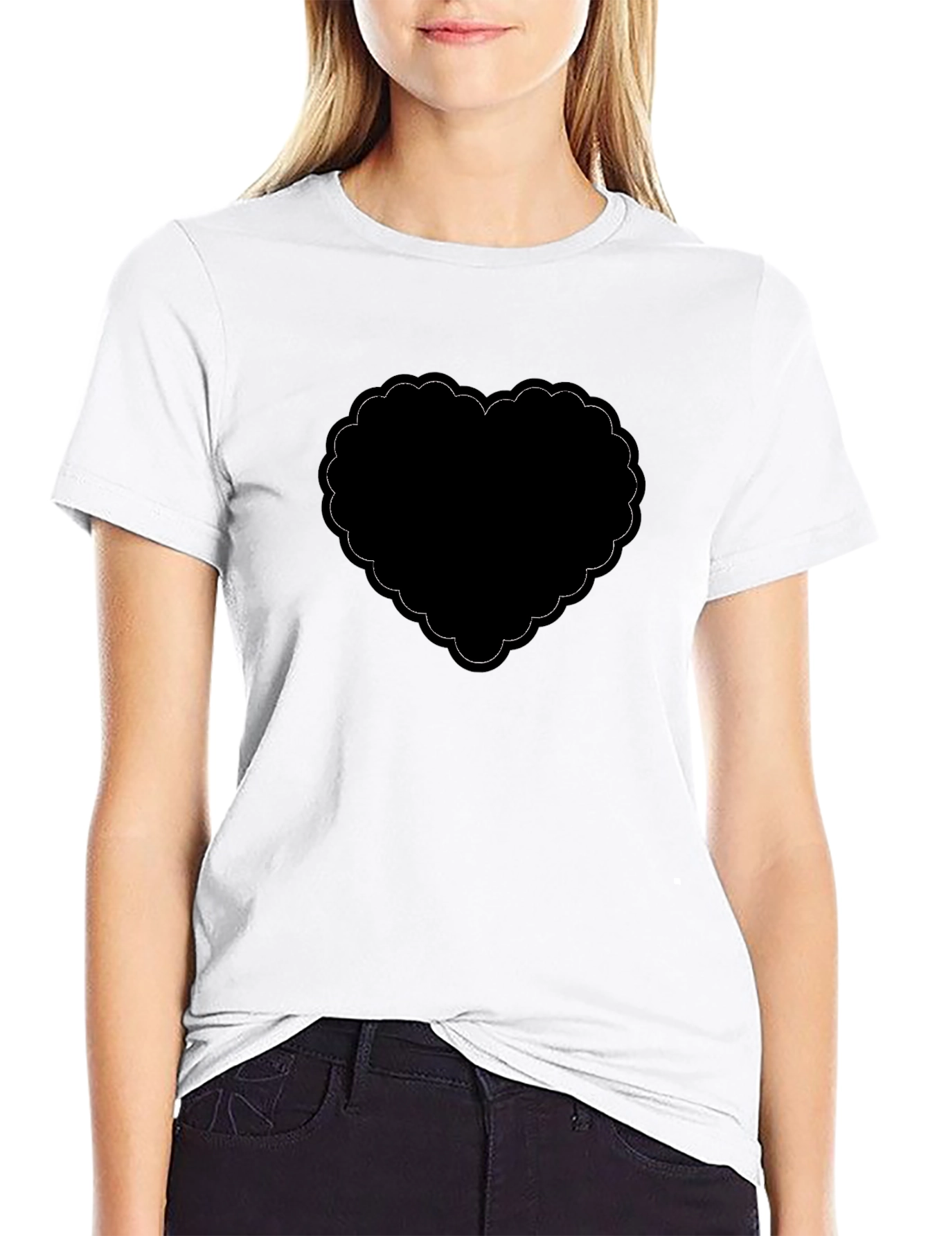 Black Black Heart Graphic T-Shirt - Stylish and Trendy view 9