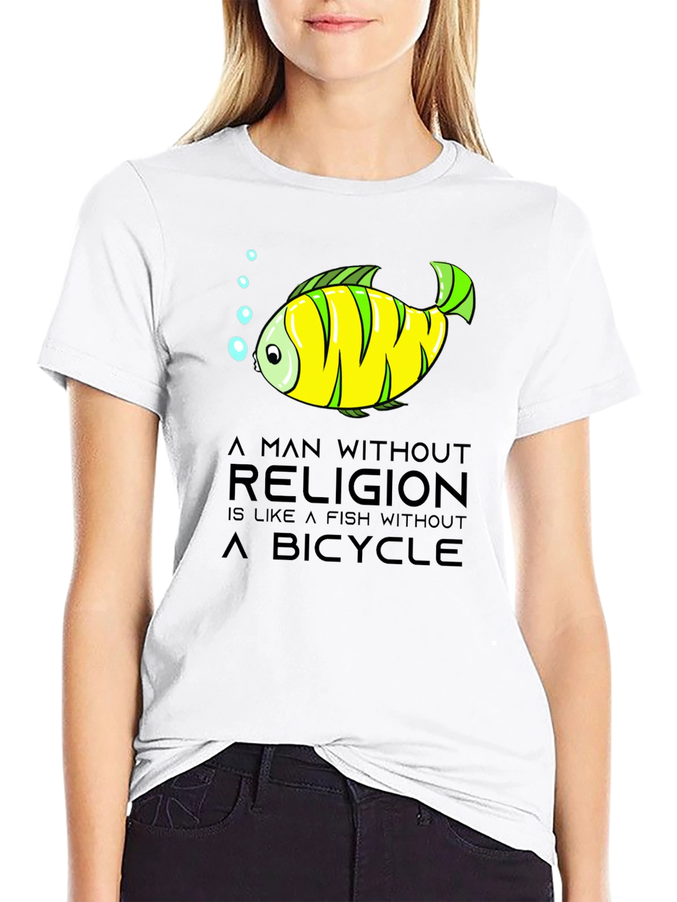 Black A Man Without Religion T-Shirt view 9