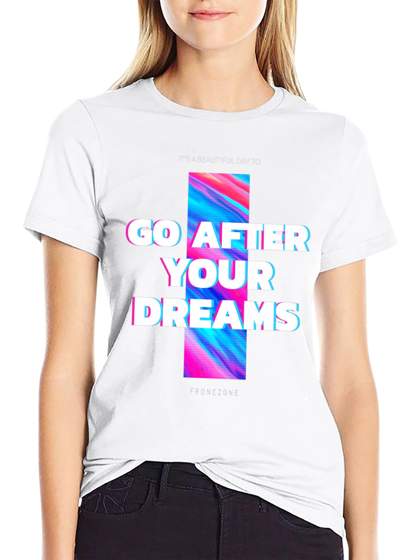 Black Go After Your Dreams Black Graphic Tee view 9