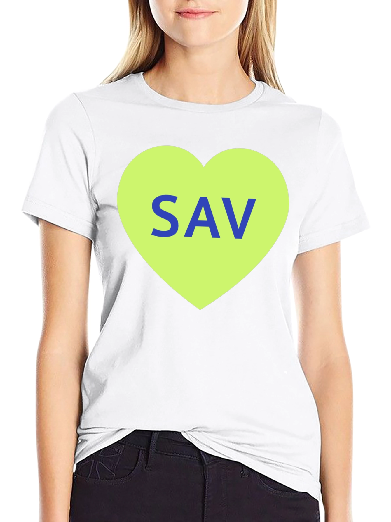 Black SAV Heart Graphic T-Shirt - Stylish Cotton Tee view 9