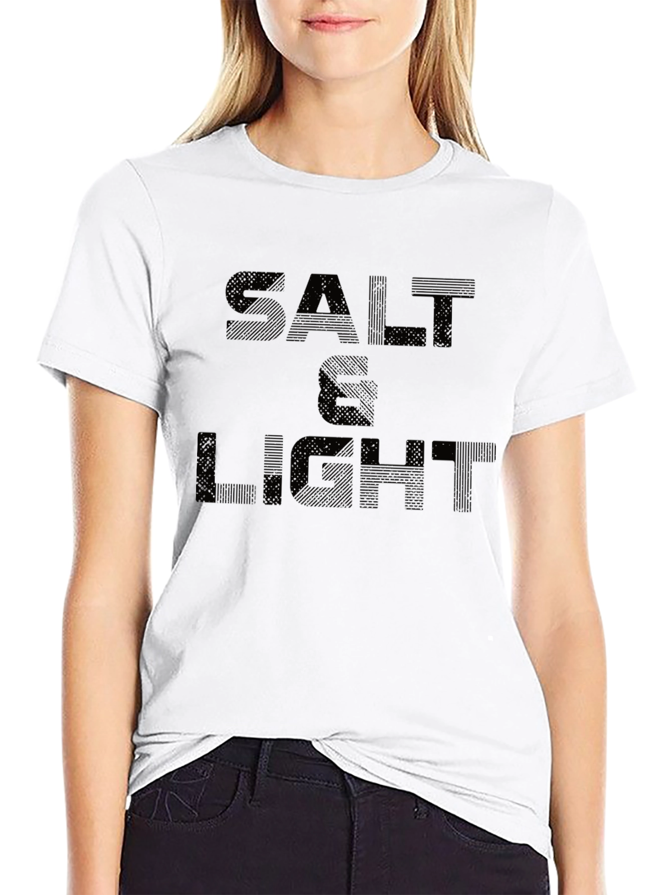 Black Salt & Light Men's Black Graphic T-Shirt view 9