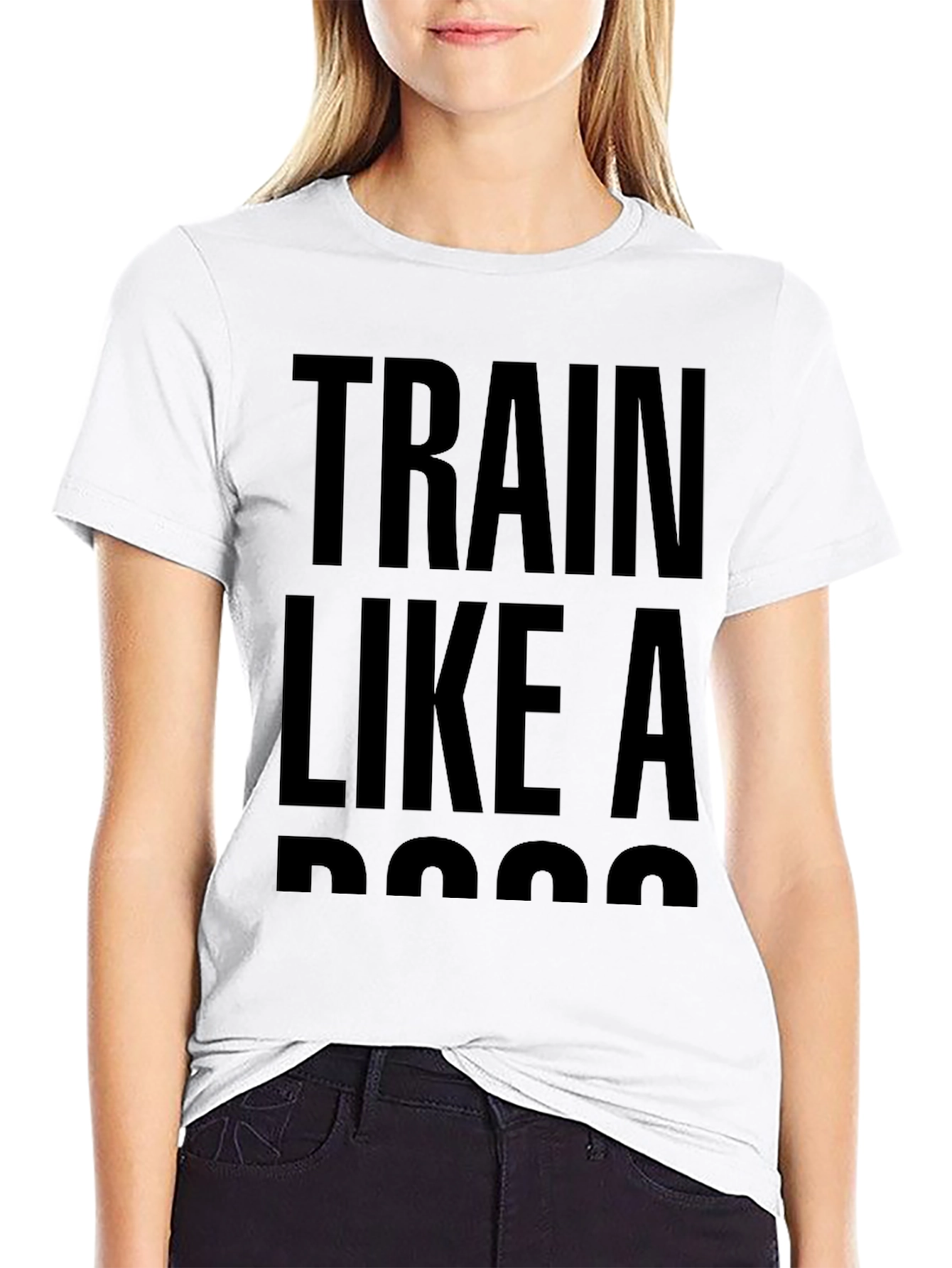 Black Train Like A Boss Graphic Tee - Black Cotton view 9