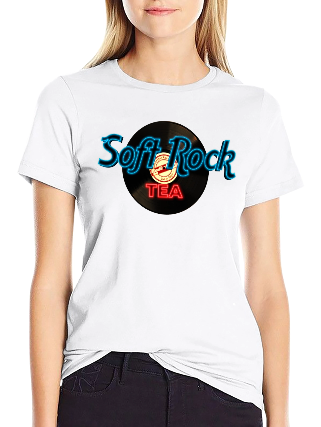 Black Soft Rock TEA Graphic T-Shirt view 9