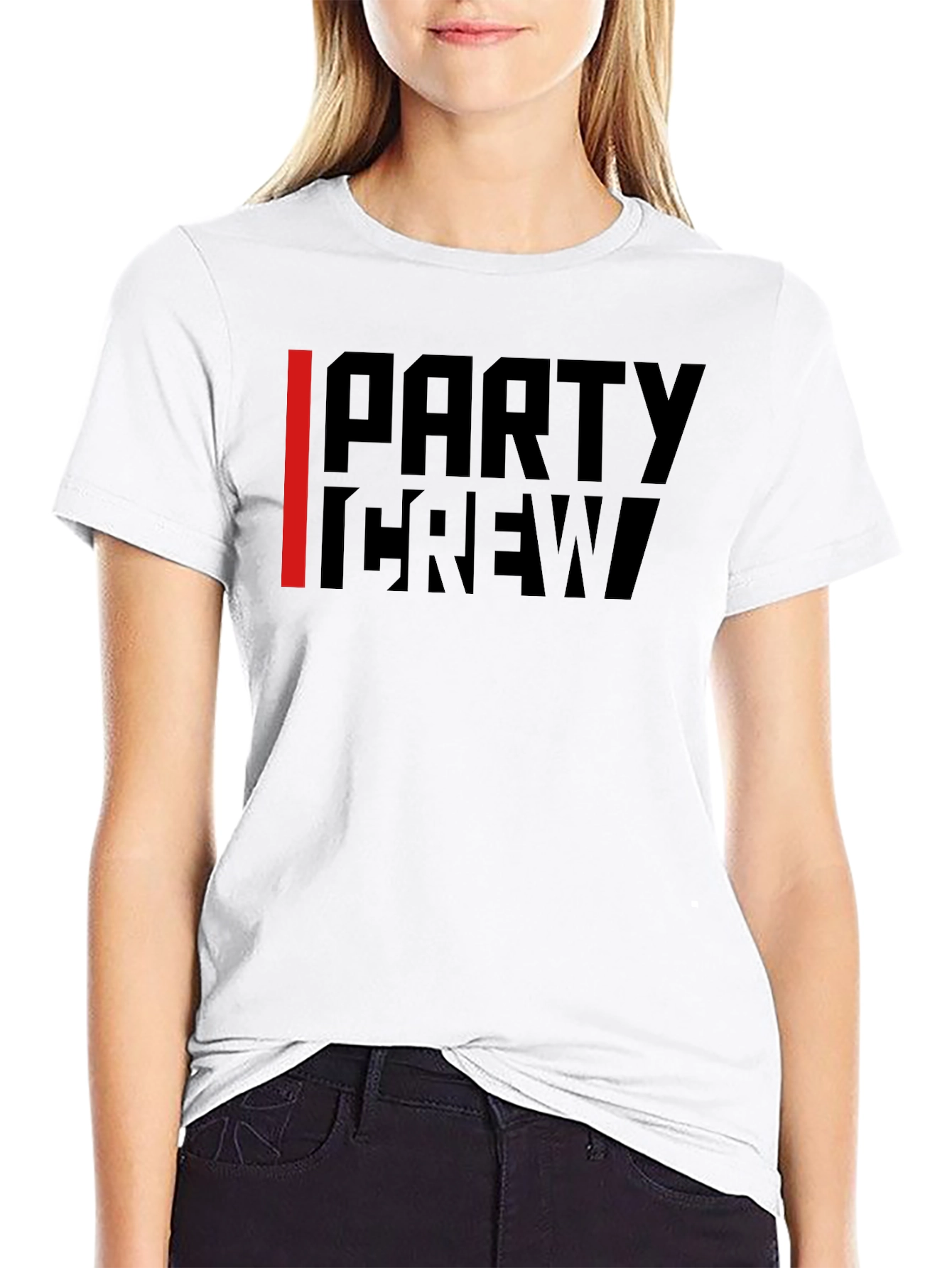 Black Party Crew Black Graphic Tee view 9