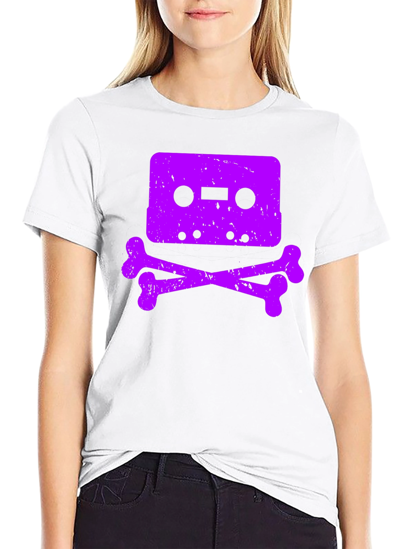 Cassette Skull Graphic T-Shirt - Vintage Retro Style - 9