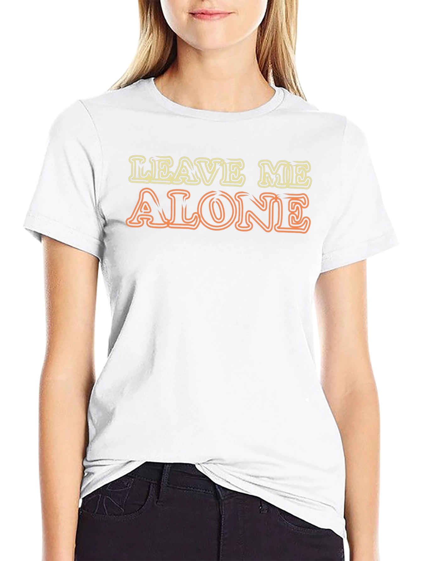 Black Leave Me Alone Graphic Tee - Mens Novelty T-Shirt view 9