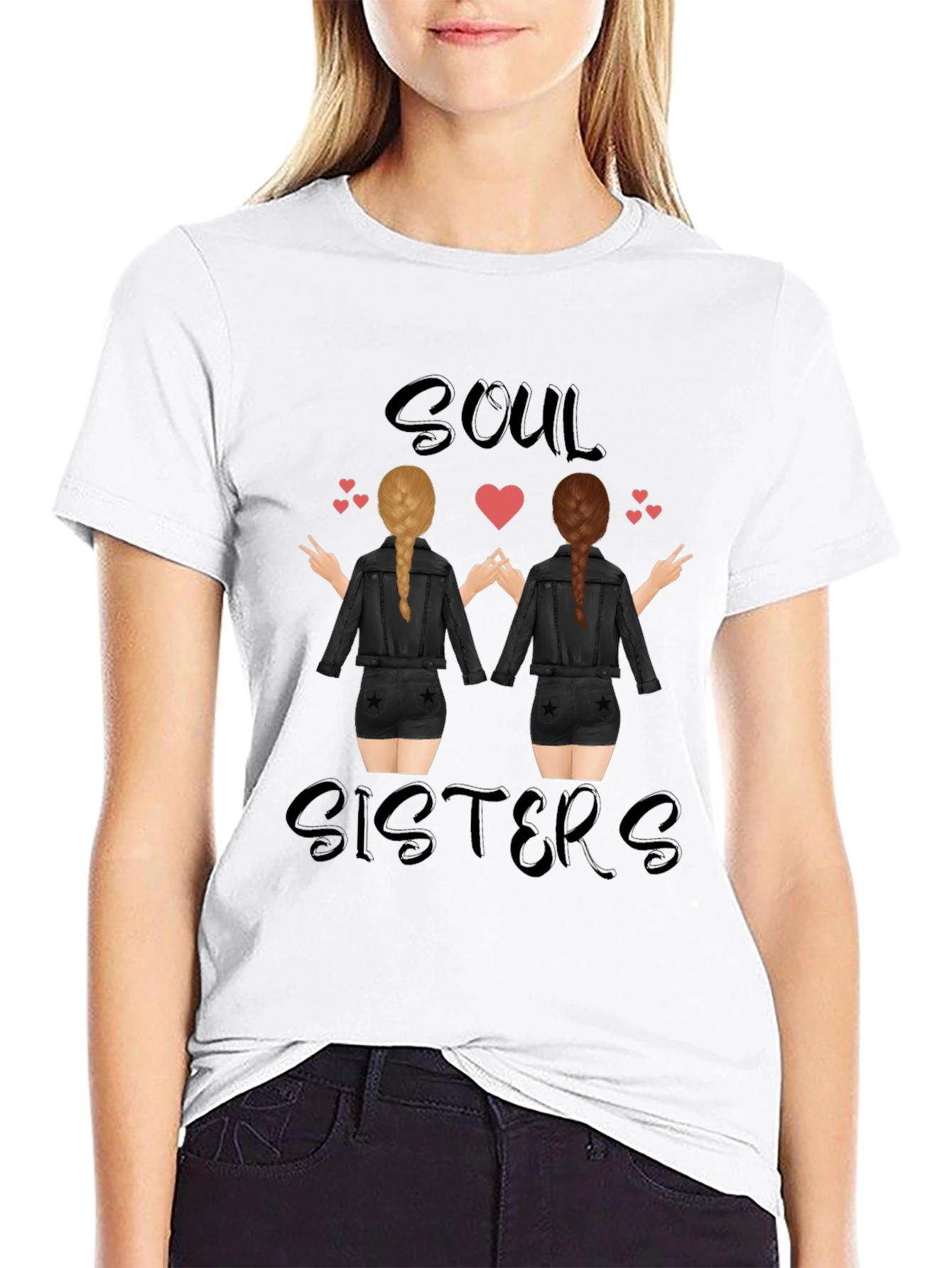 Black Soul Sisters Graphic Tee - Stylish Unisex Shirt view 9