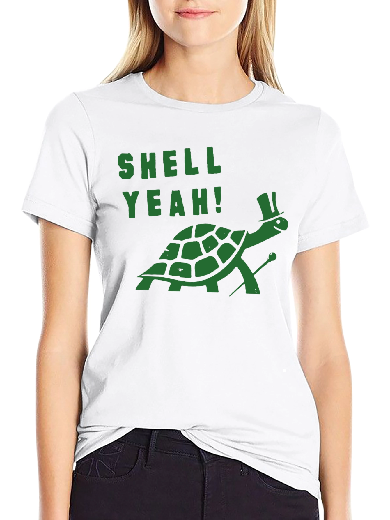 Black Shell Yeah Turtle T-Shirt - Funny Graphic Tee view 9