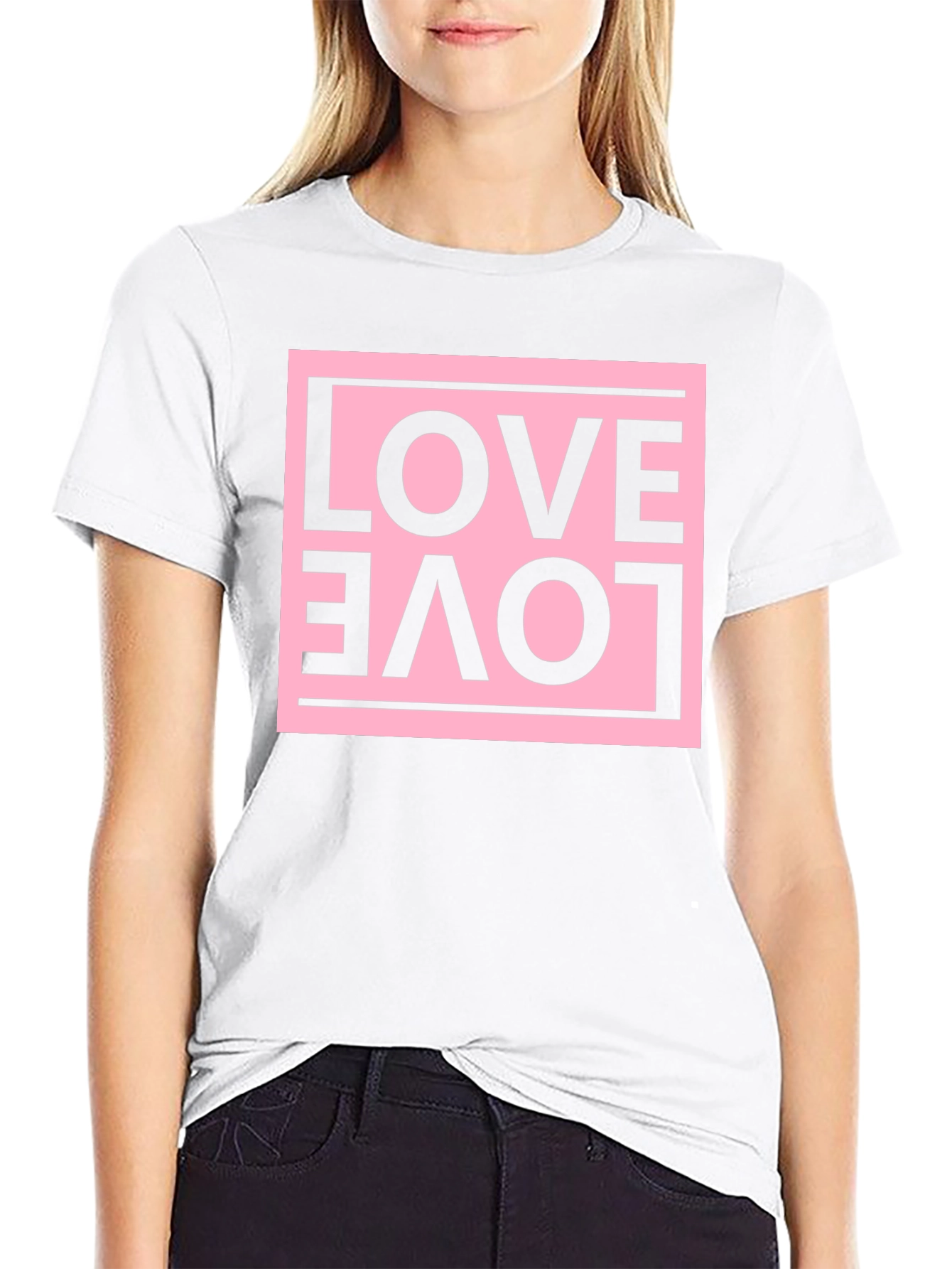 Black Love Graphic Tee - Upside Down Design view 9