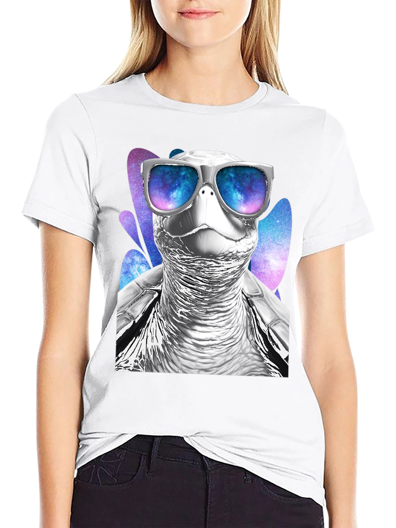 Black Cool Turtle Graphic T-Shirt view 9