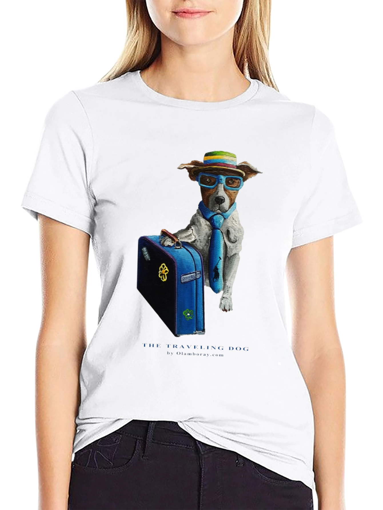 Black Traveling Dog Graphic T-Shirt view 9