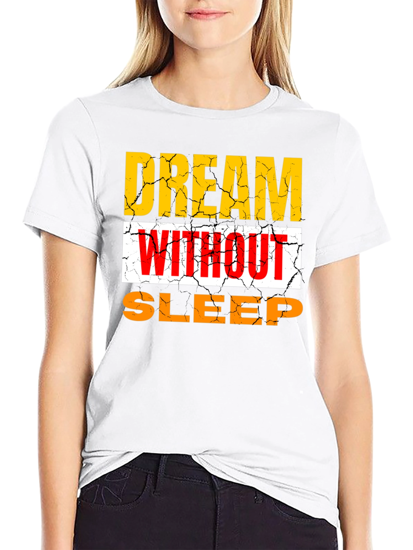 Black Dream Without Sleep Graphic T-Shirt view 9